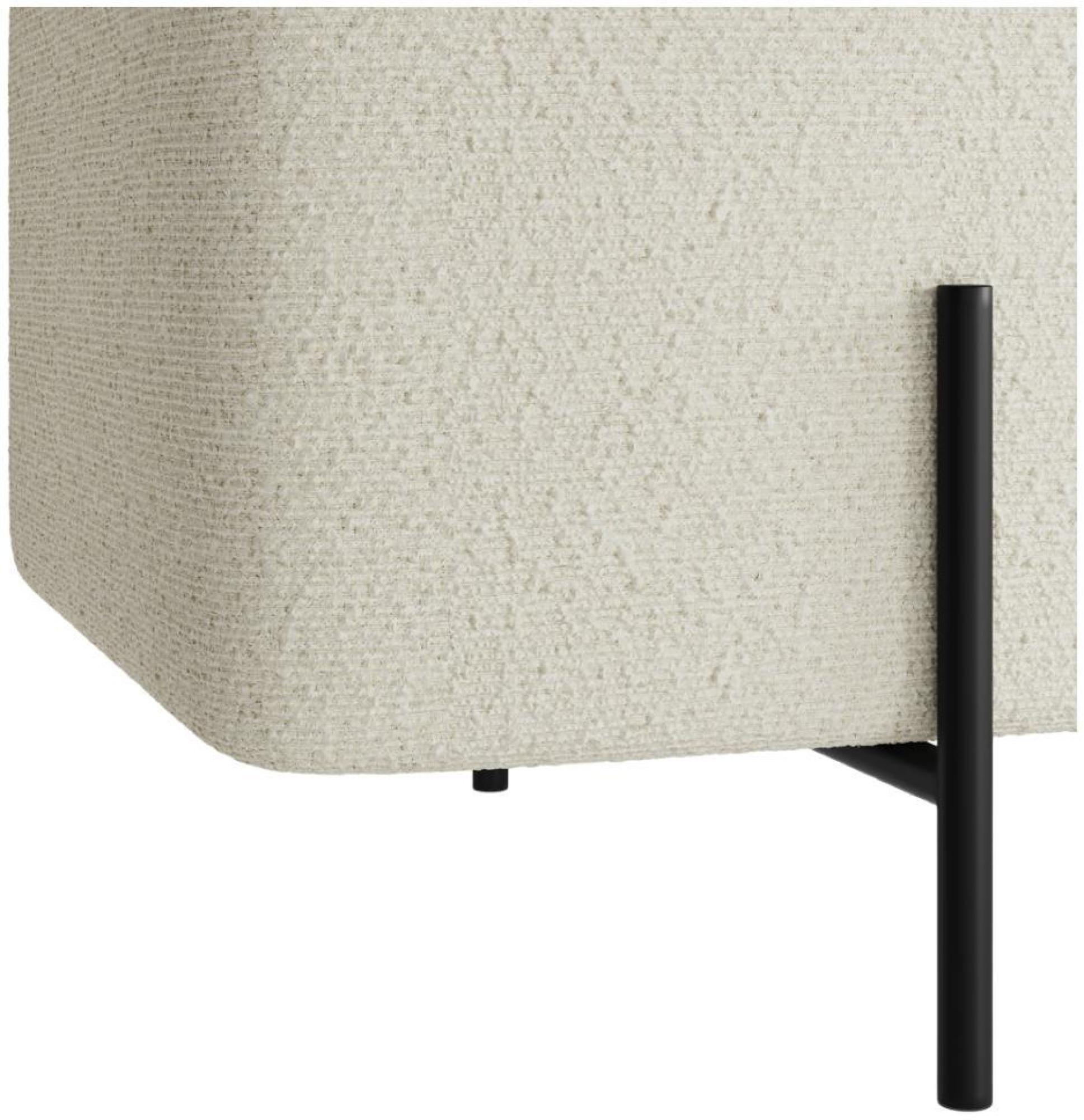 Product photograph of Lola Ivory Boucle Fabric Storage Ottoman from Choice Furniture Superstore.