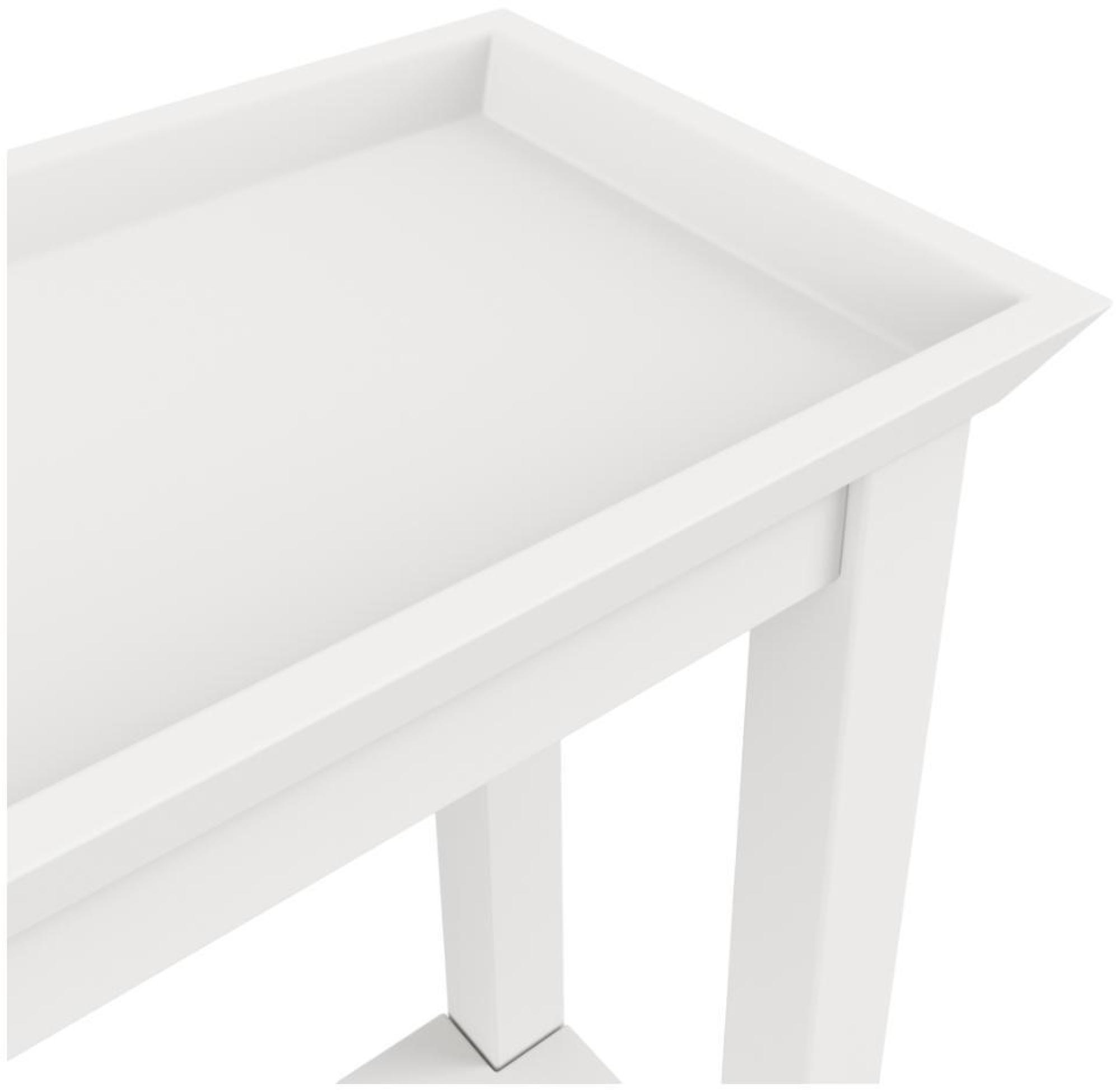 Product photograph of Cote White Rubber Wood Side Table from Choice Furniture Superstore.