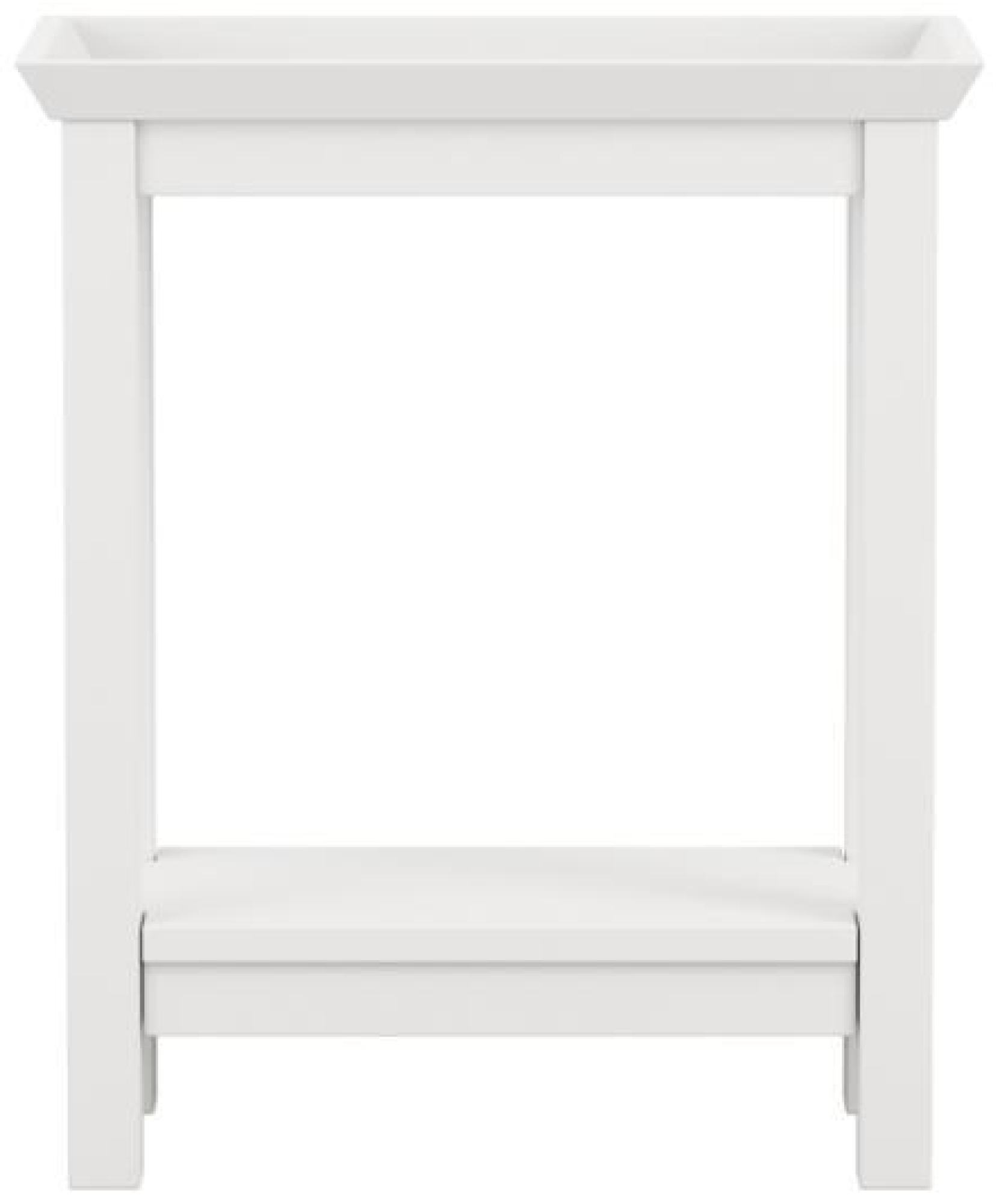 Product photograph of Cote White Rubber Wood Side Table from Choice Furniture Superstore.