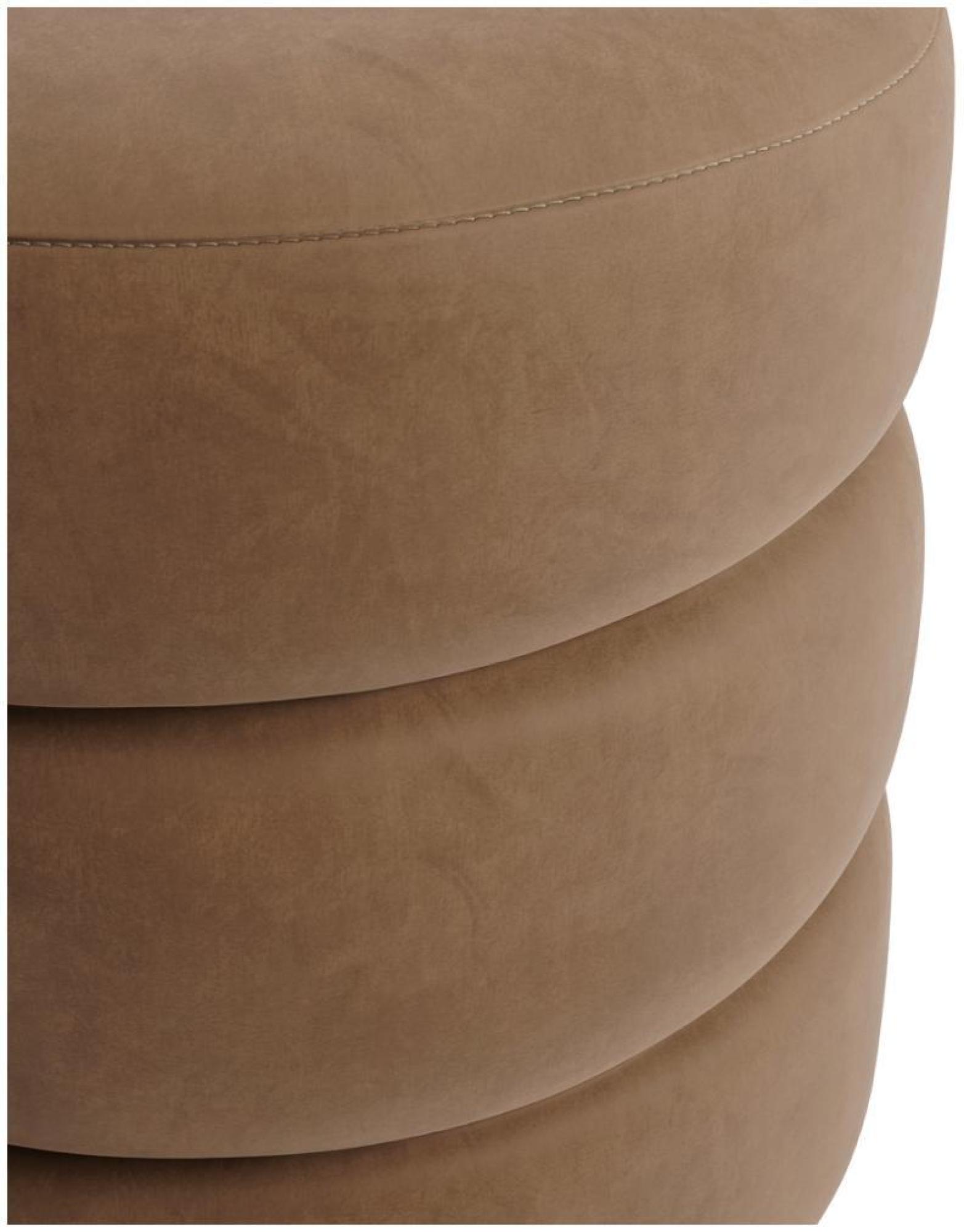 Product photograph of Emi Mole And Black Velvet Fabric Pouffe from Choice Furniture Superstore.