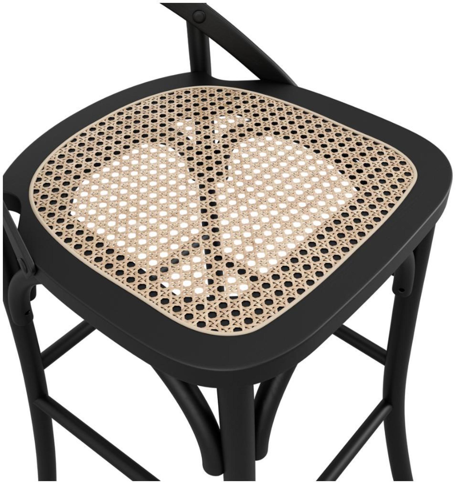 Product photograph of Set Of 2 Fitzroy Beech And Cane X Back Counter Stool from Choice Furniture Superstore.