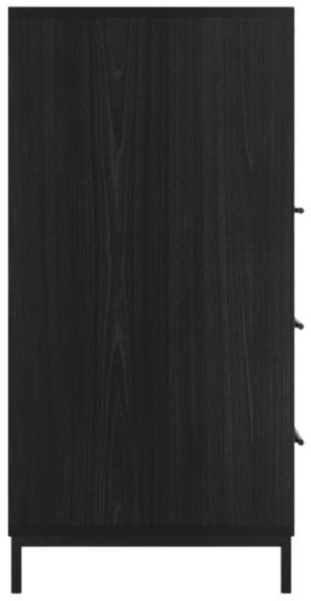 Product photograph of Edison Matte Black 3 2 Drawer Chest from Choice Furniture Superstore.