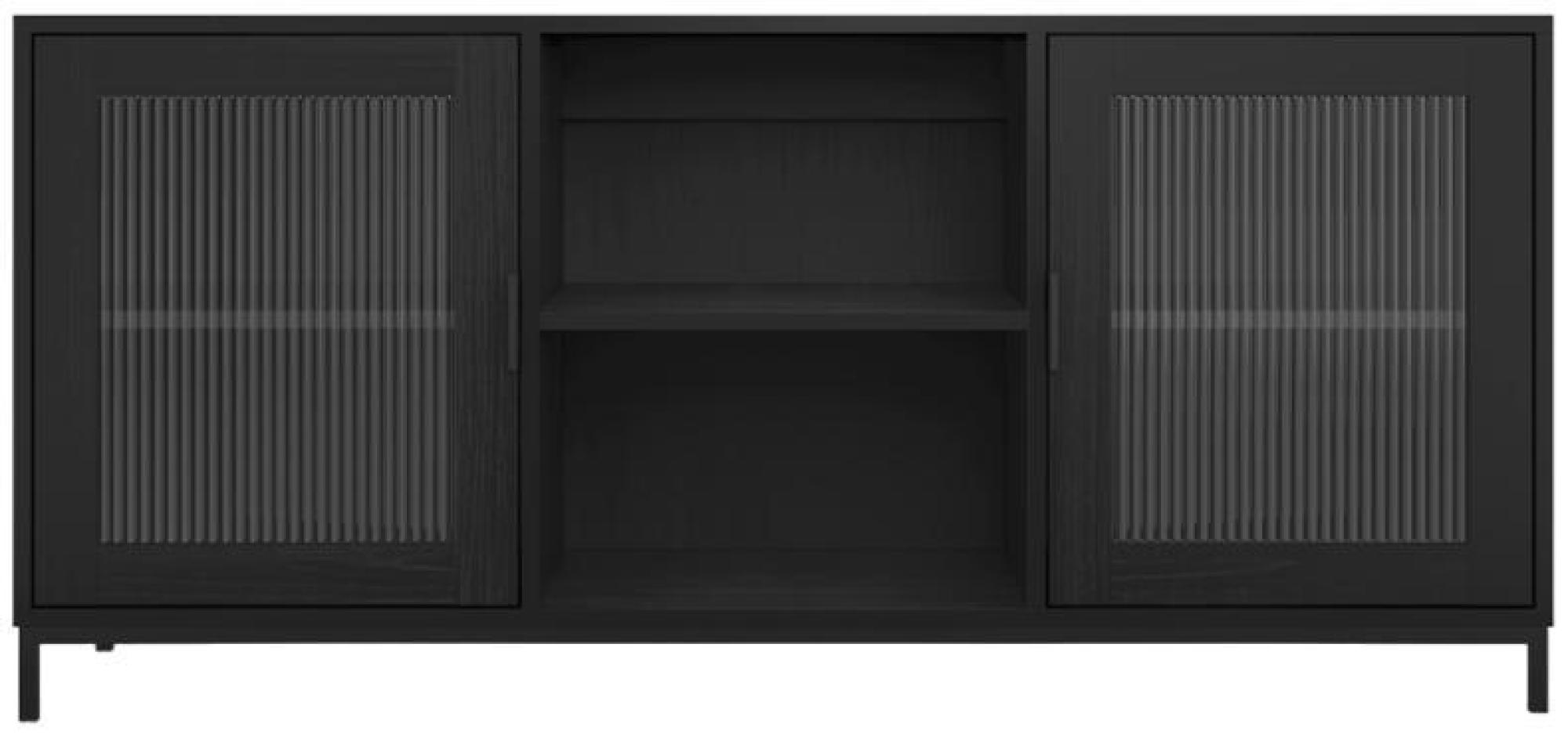Product photograph of Maddox Black 2 Door Tv Unit from Choice Furniture Superstore.
