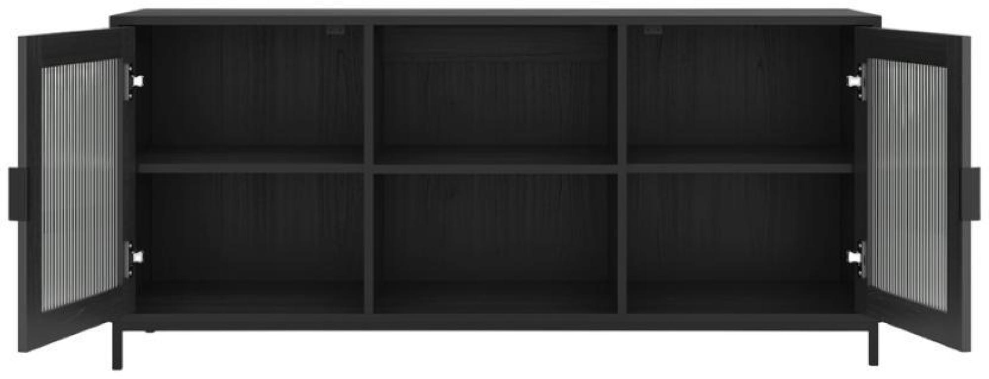 Product photograph of Maddox Black 2 Door Tv Unit from Choice Furniture Superstore.