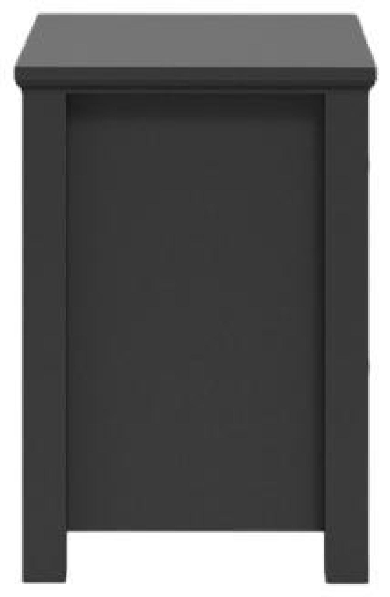 Product photograph of Ives Black 2 Drawer Bedside Cabinet from Choice Furniture Superstore.