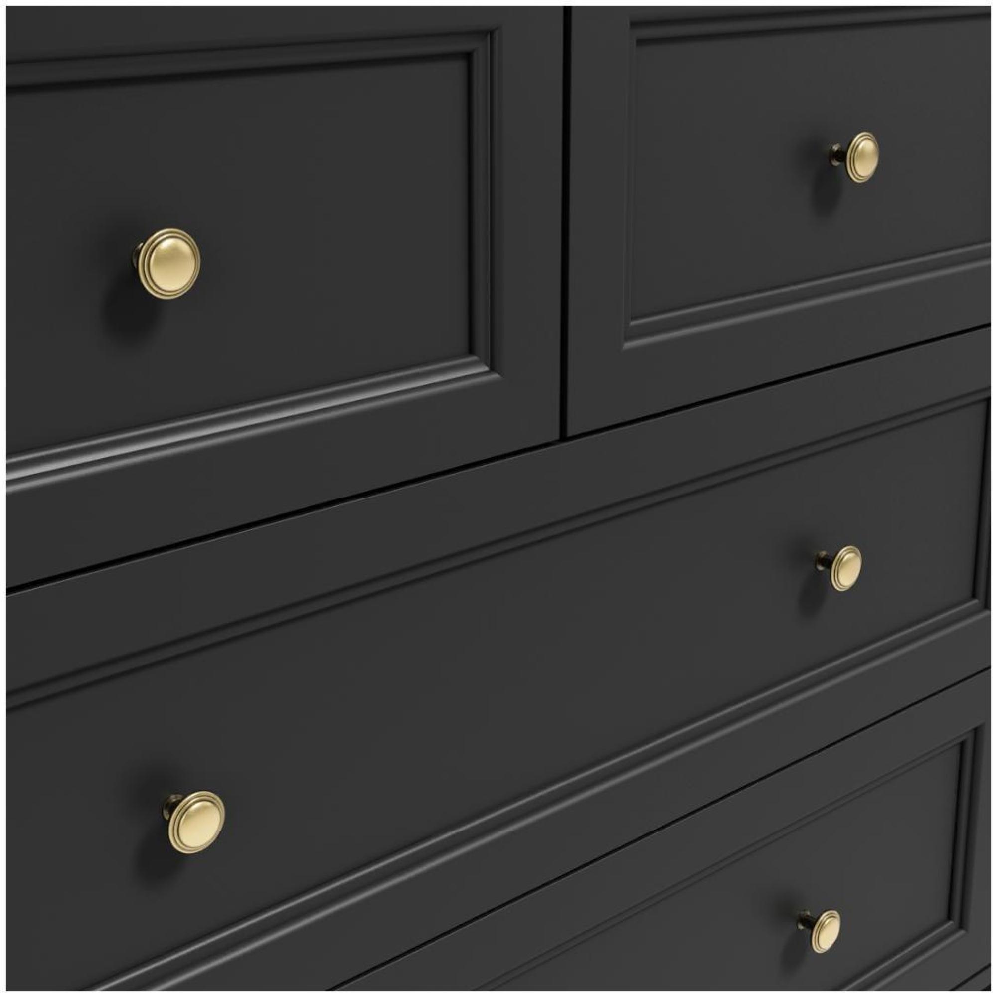 Product photograph of Ives Black 4 Drawer Chest from Choice Furniture Superstore.