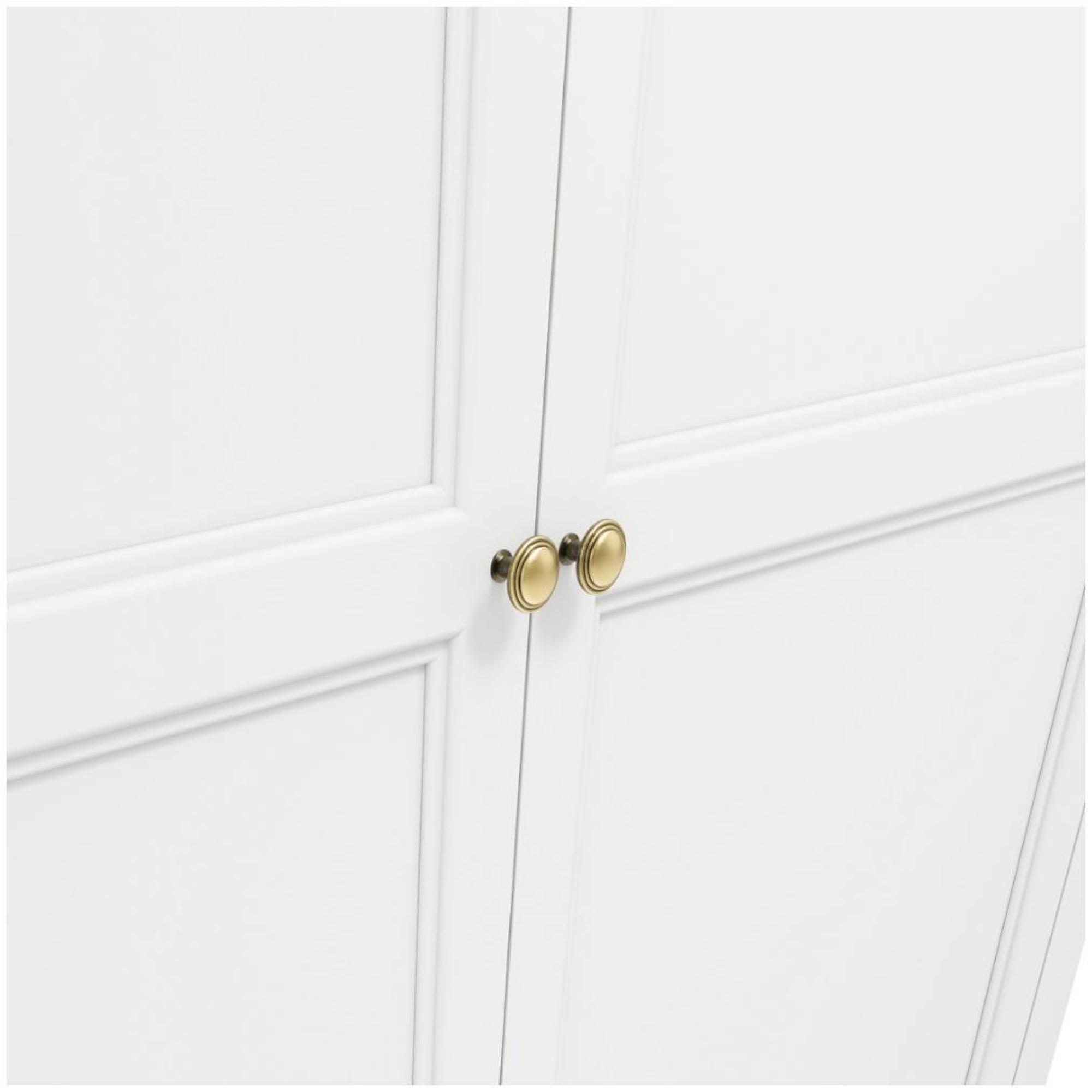 Product photograph of Ives White 2 Door Combo Wardrobe from Choice Furniture Superstore.