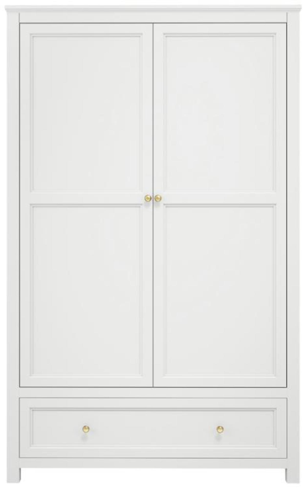 Product photograph of Ives White 2 Door Combo Wardrobe from Choice Furniture Superstore.