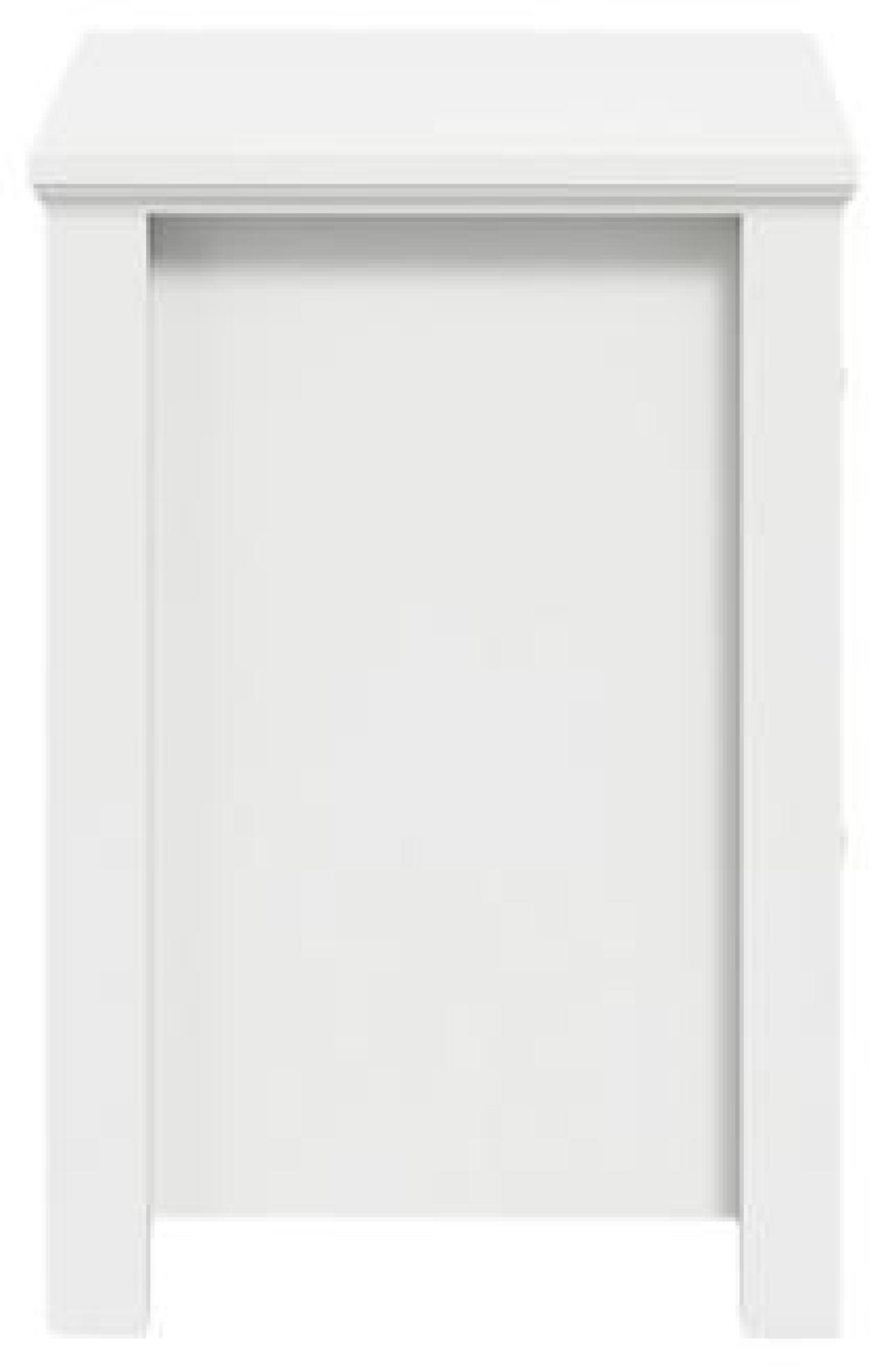 Product photograph of Ives White 2 Drawer Bedside Cabinet from Choice Furniture Superstore.