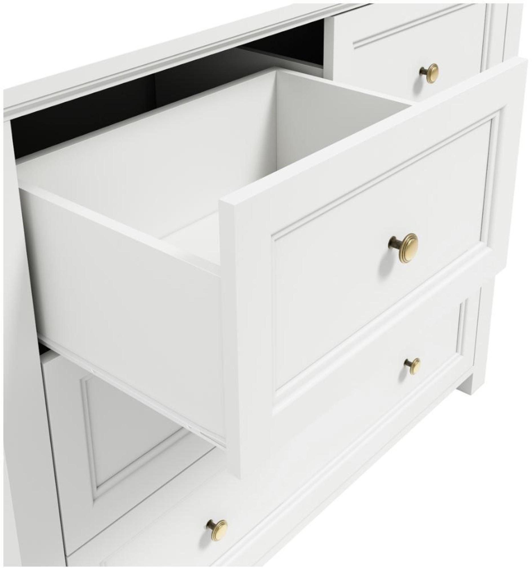 Product photograph of Ives White 4 Drawer Chest from Choice Furniture Superstore.