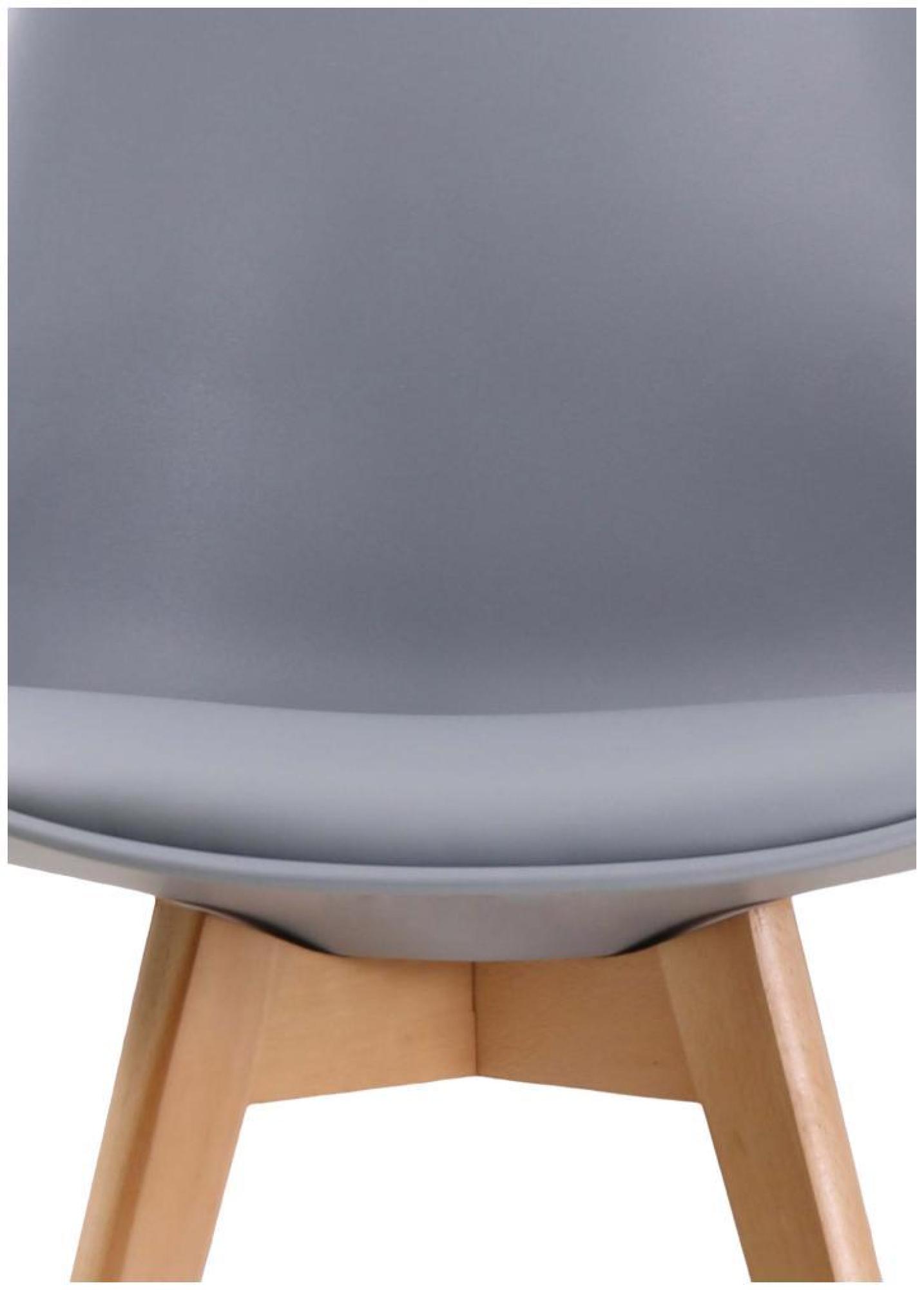 Product photograph of 2 X Louvre Grey Wood Dining Chair from Choice Furniture Superstore.