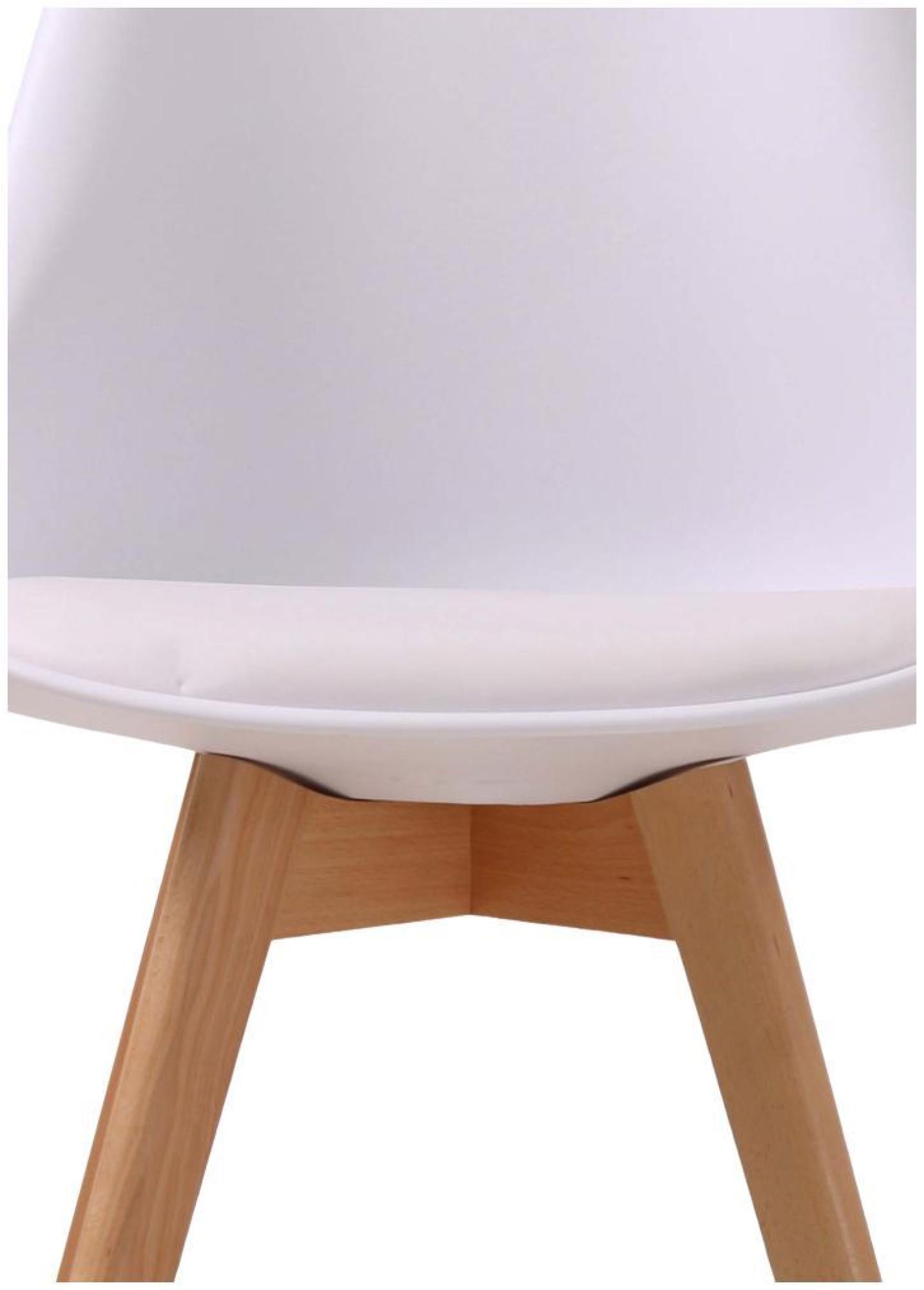 Product photograph of 2 X Louvre White Wood Dining Chair from Choice Furniture Superstore.