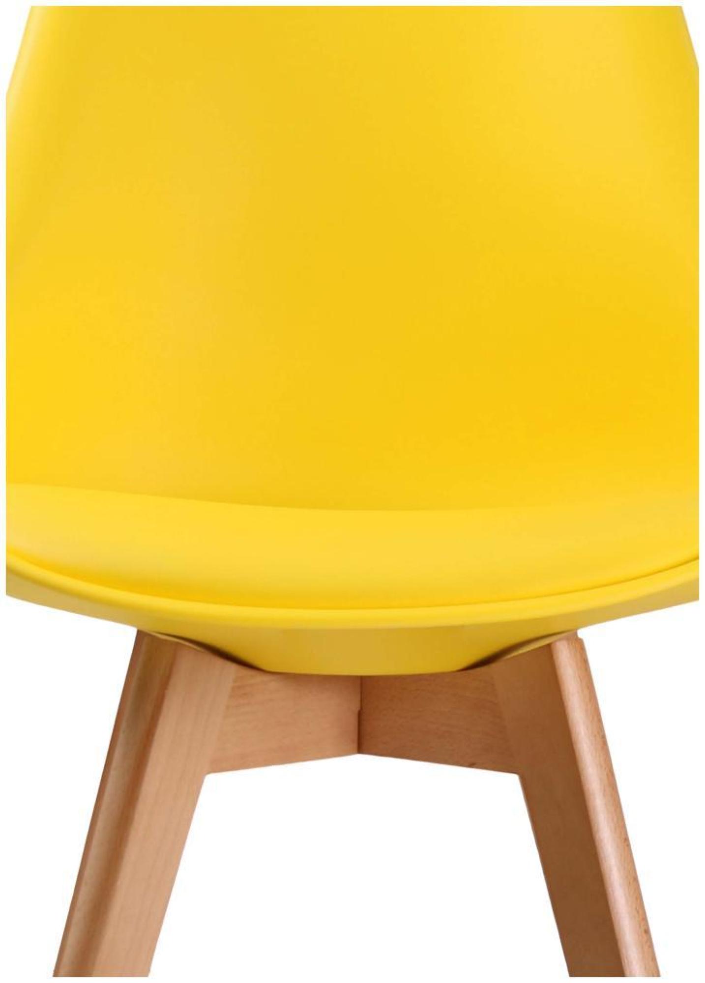 Product photograph of 2 X Louvre Yellow Wood Dining Chair from Choice Furniture Superstore.