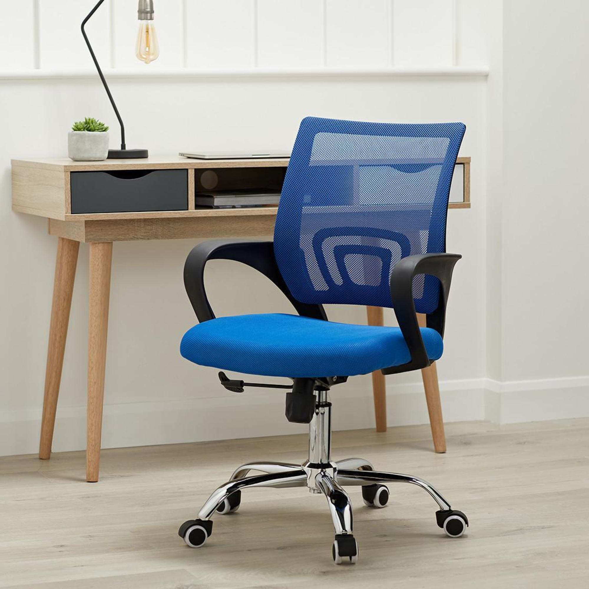 Product photograph of Tate Mesh Back Blue Office Chair from Choice Furniture Superstore.