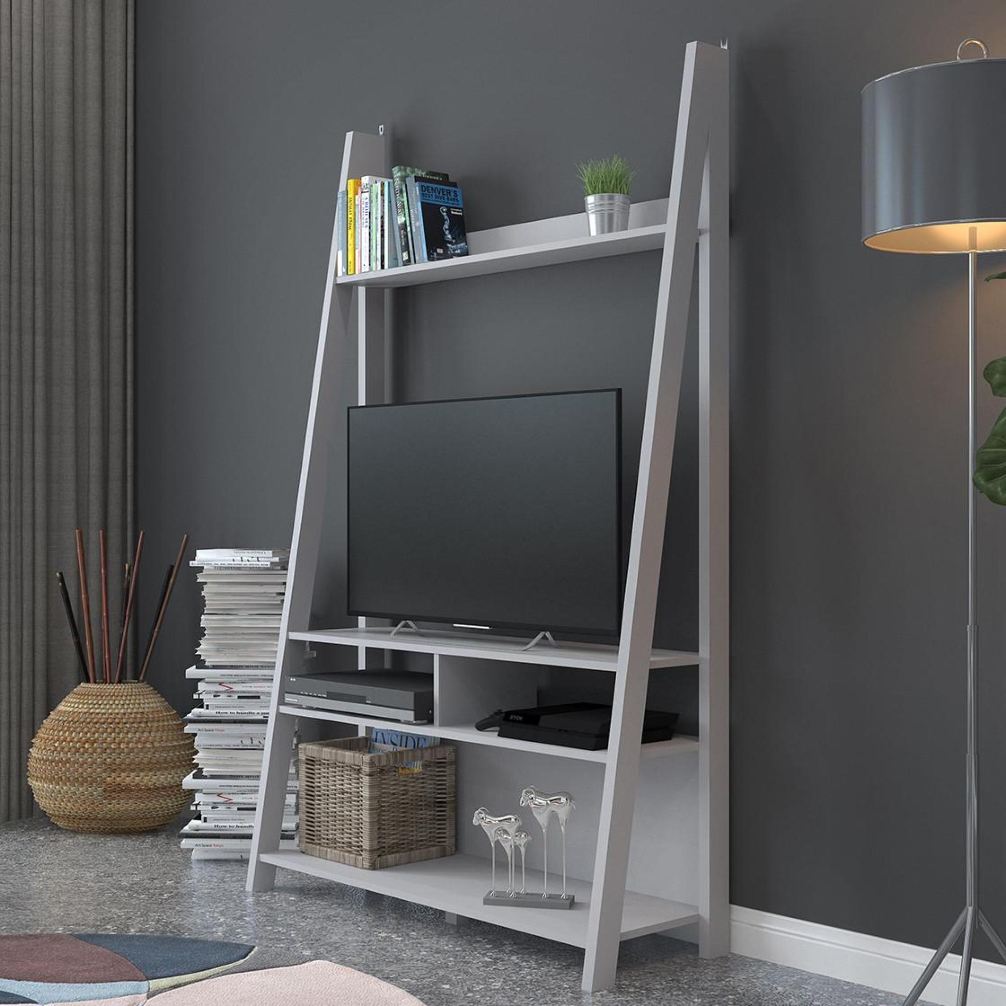 Product photograph of Tiva Grey Ladder Tv Unit from Choice Furniture Superstore.