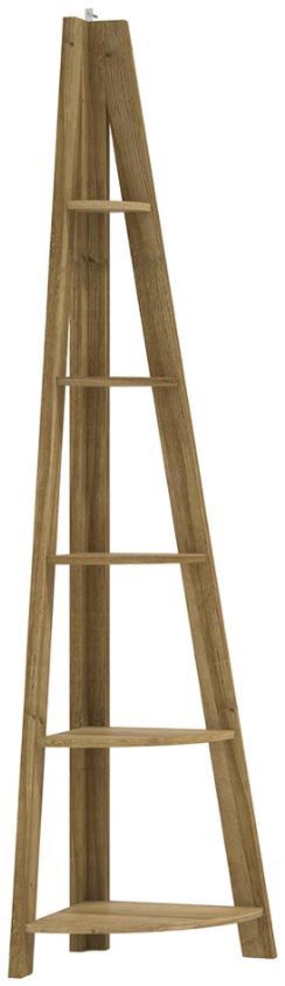 Product photograph of Tiva Ladder Oak Corner Shelving from Choice Furniture Superstore.