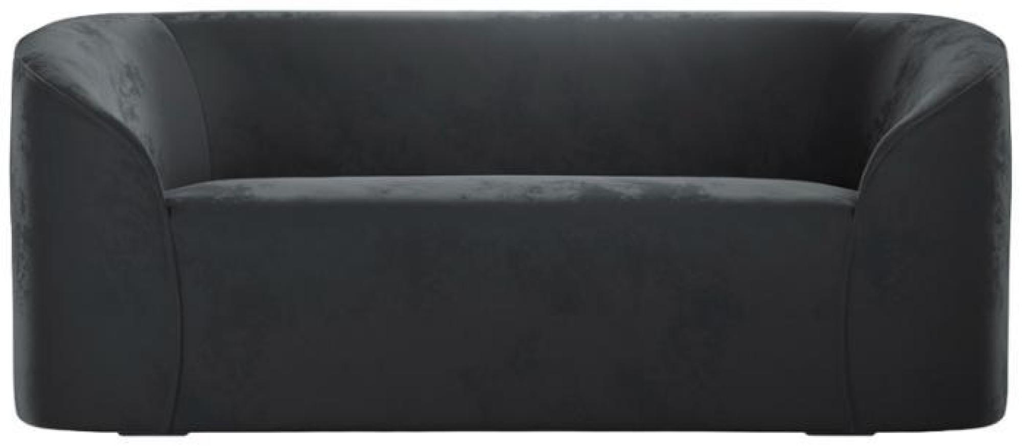 Product photograph of Zuma Black Velvet Fabric 2 Seater Sofa from Choice Furniture Superstore.