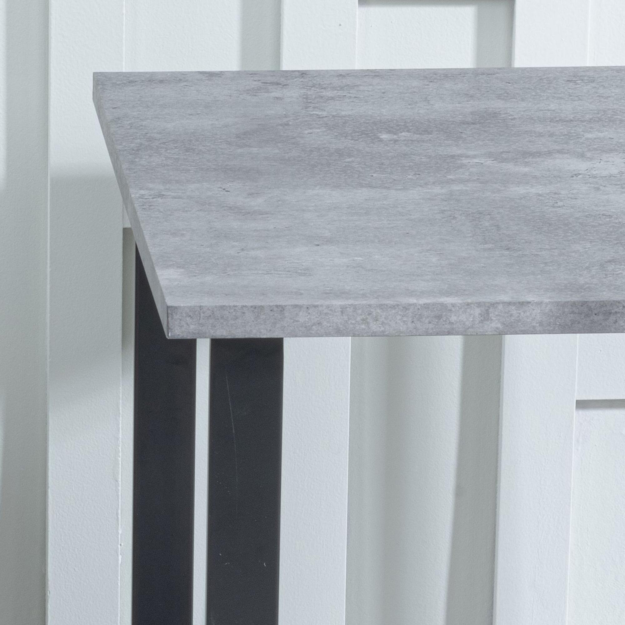 Product photograph of Ezra Faux Concrete Square Side Table from Choice Furniture Superstore.