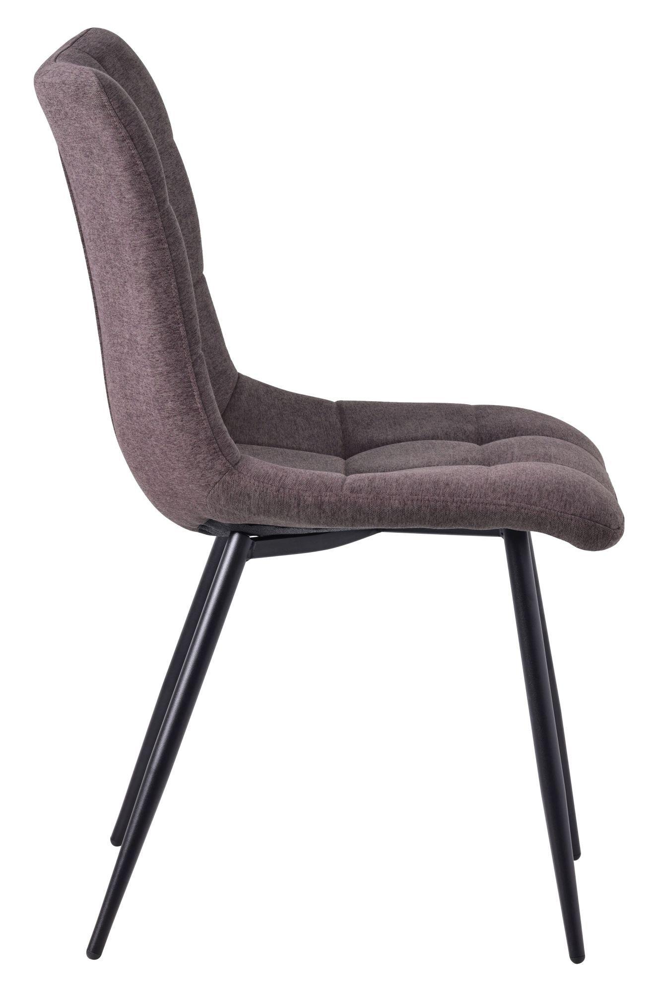 Product photograph of Set Of 2 Corona Dining Chairs In Camel Colour Fabric And Black Metal Legs from Choice Furniture Superstore.