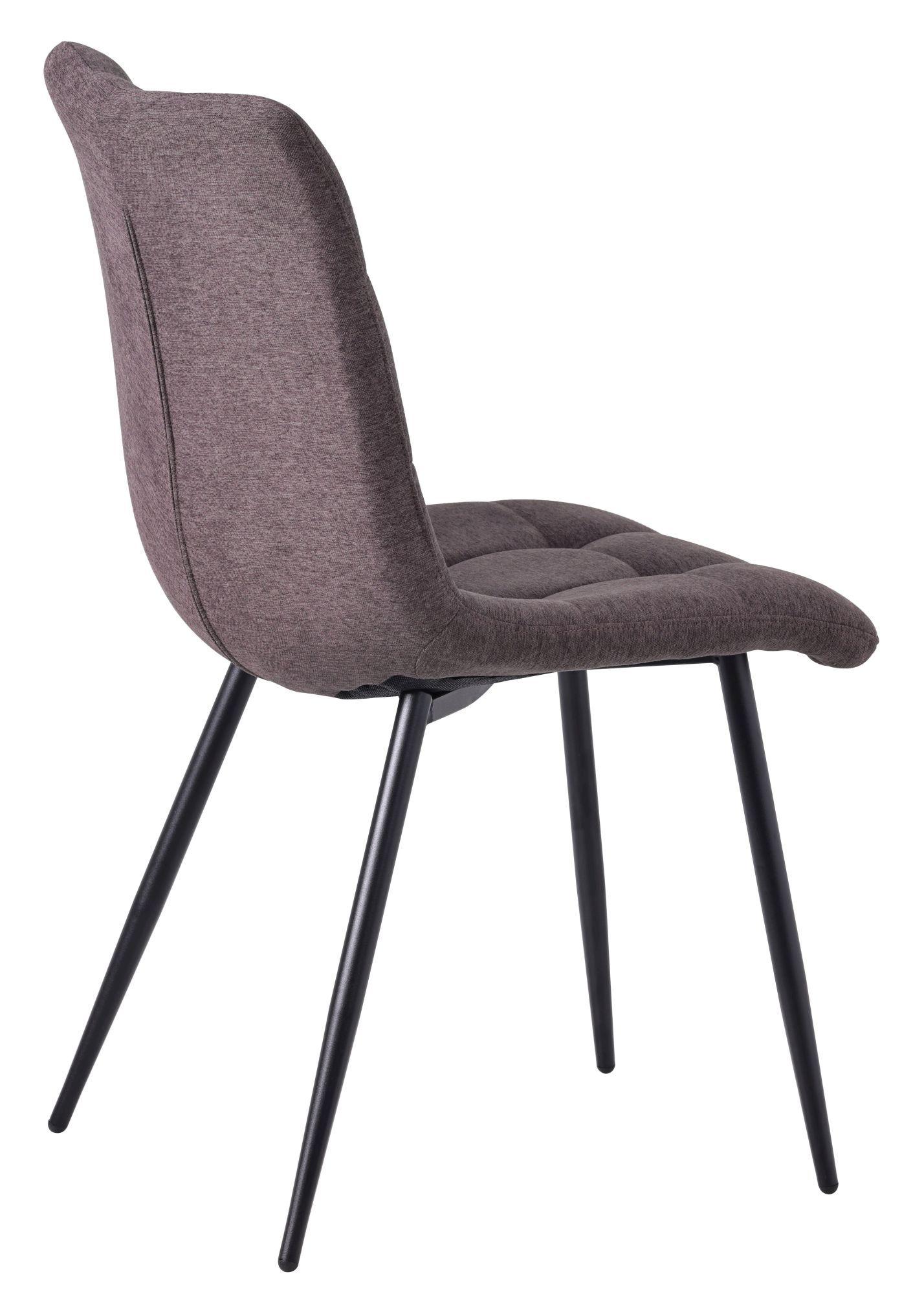 Product photograph of Set Of 2 Corona Dining Chairs In Camel Colour Fabric And Black Metal Legs from Choice Furniture Superstore.