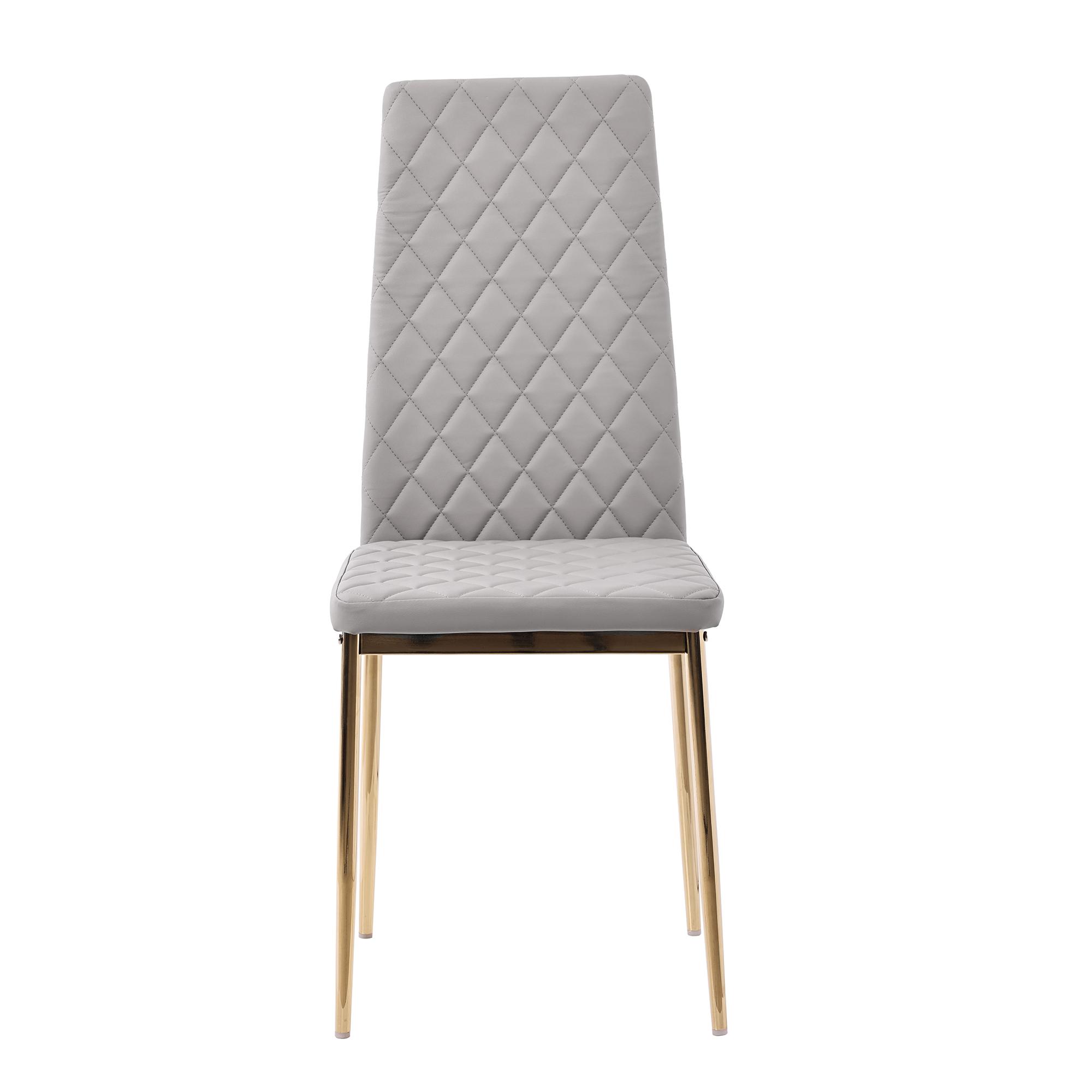 Product photograph of Set Of 2 Metro Dining Chairs In Beige Colour Leather And Gold Metal Legs from Choice Furniture Superstore.