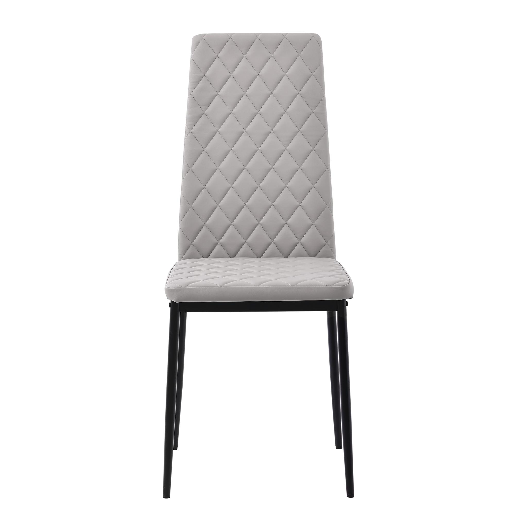 Product photograph of Set Of 2 Metro Dining Chairs In Beige Colour Leather And Black Metal Legs from Choice Furniture Superstore.