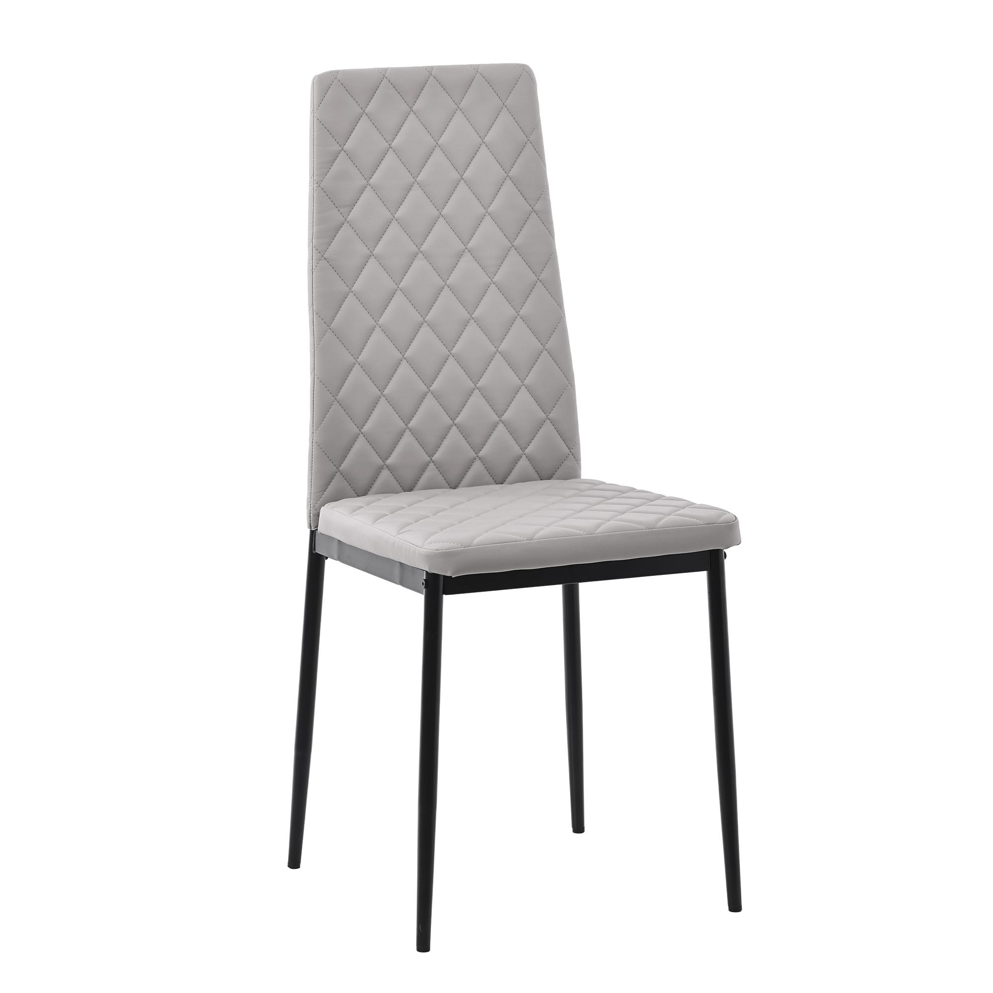 Product photograph of Set Of 2 Metro Dining Chairs In Beige Colour Leather And Black Metal Legs from Choice Furniture Superstore.