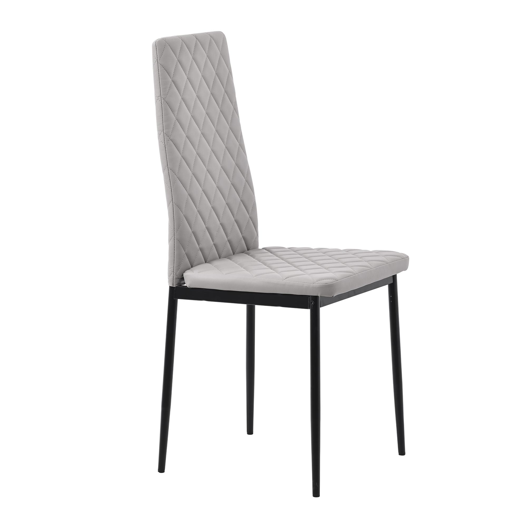 Product photograph of Set Of 2 Metro Dining Chairs In Beige Colour Leather And Black Metal Legs from Choice Furniture Superstore.