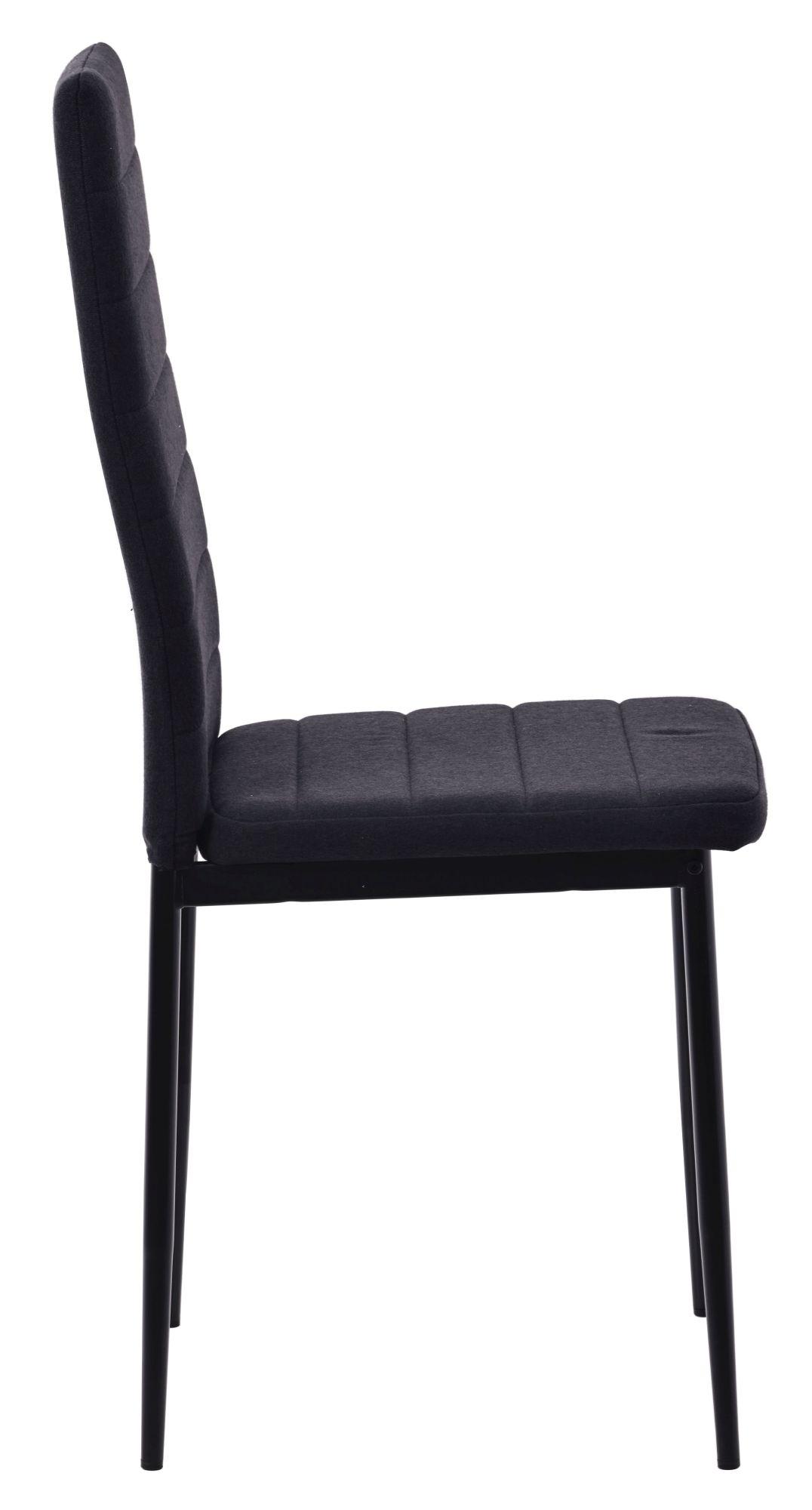 Product photograph of Set Of 2 Lido Dining Chair In Black Colour Fabric With Black Legs from Choice Furniture Superstore.