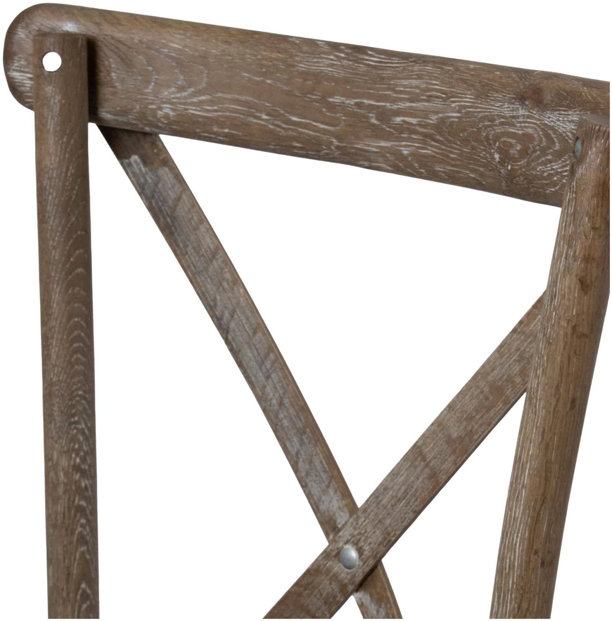 Product photograph of Light Oak Cross Back Dining Chair Sold In Pairs from Choice Furniture Superstore.