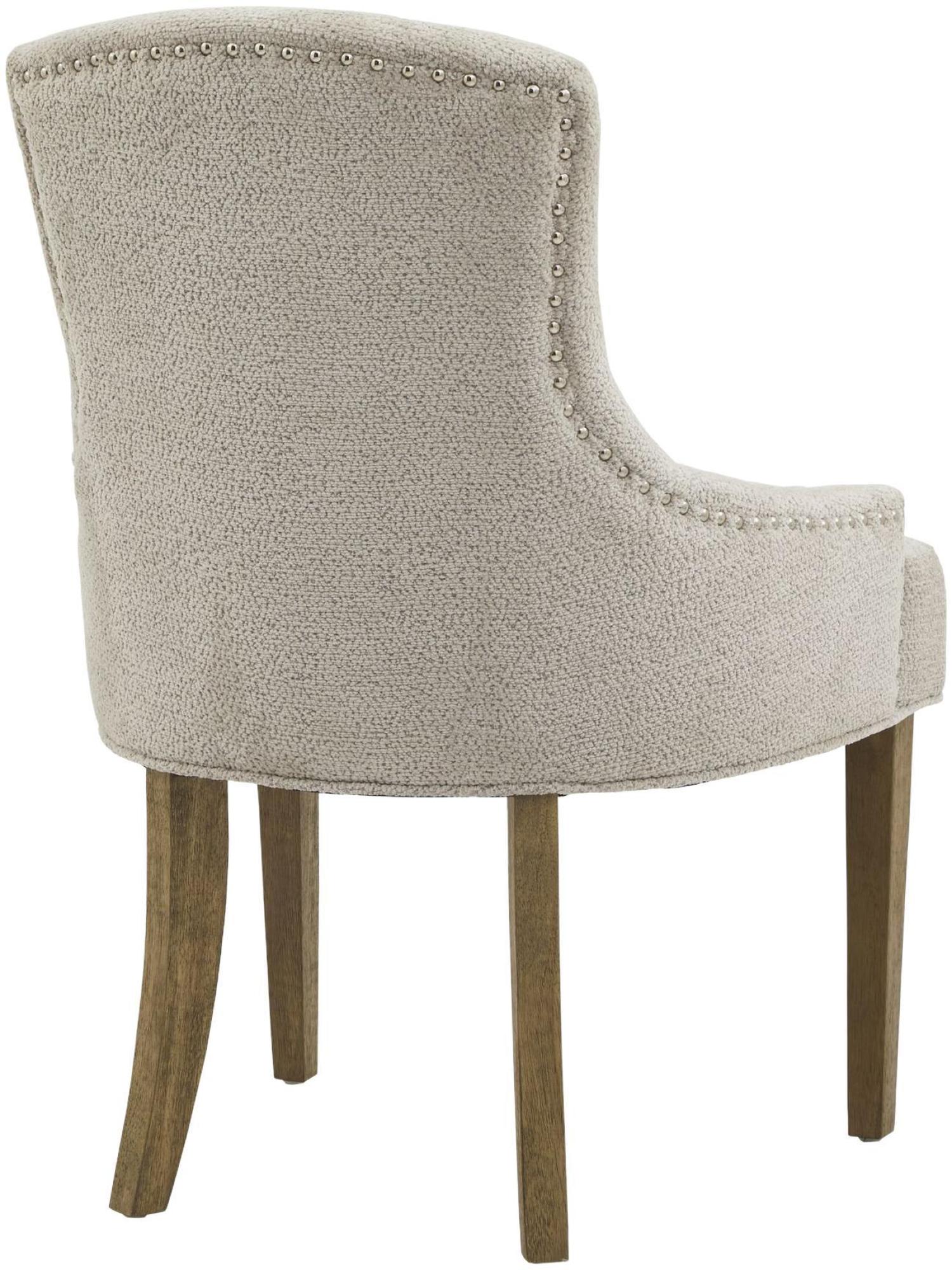 Product photograph of 2 X Brockham Taupe Fabric Dining Chair from Choice Furniture Superstore.