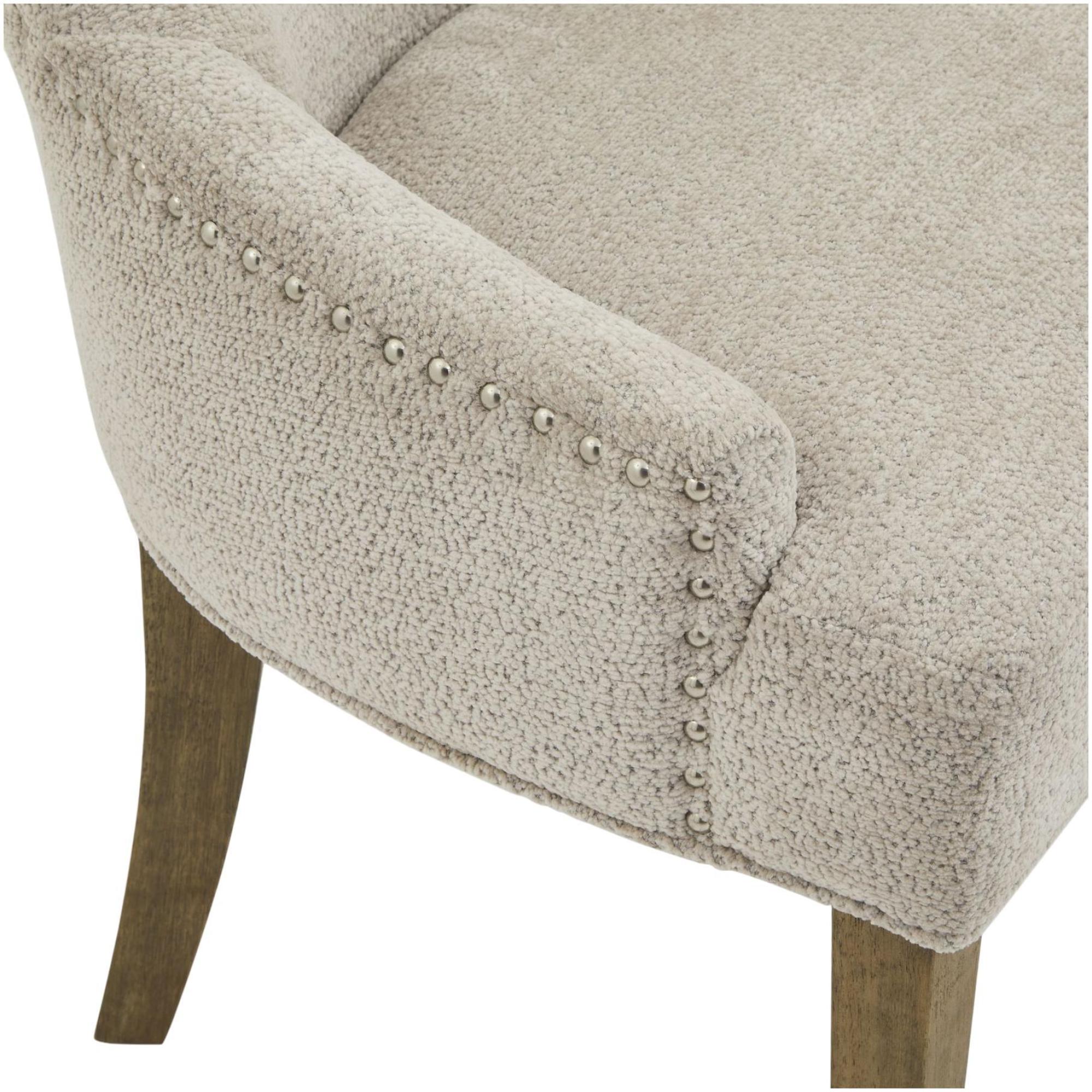Product photograph of 2 X Brockham Taupe Fabric Dining Chair from Choice Furniture Superstore.