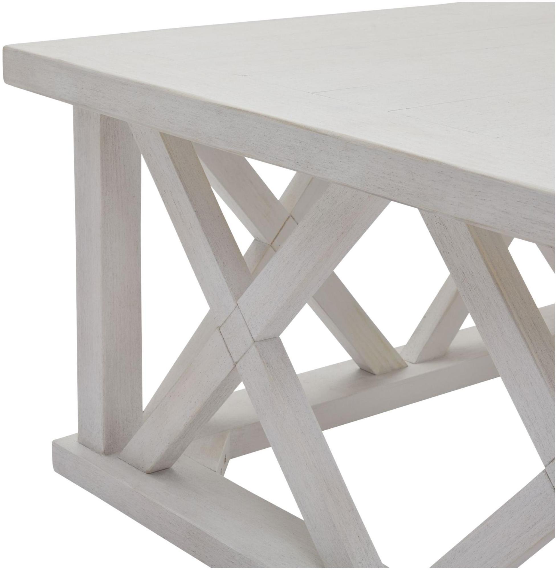 Product photograph of Stamford Plank White Square Coffee Table from Choice Furniture Superstore.