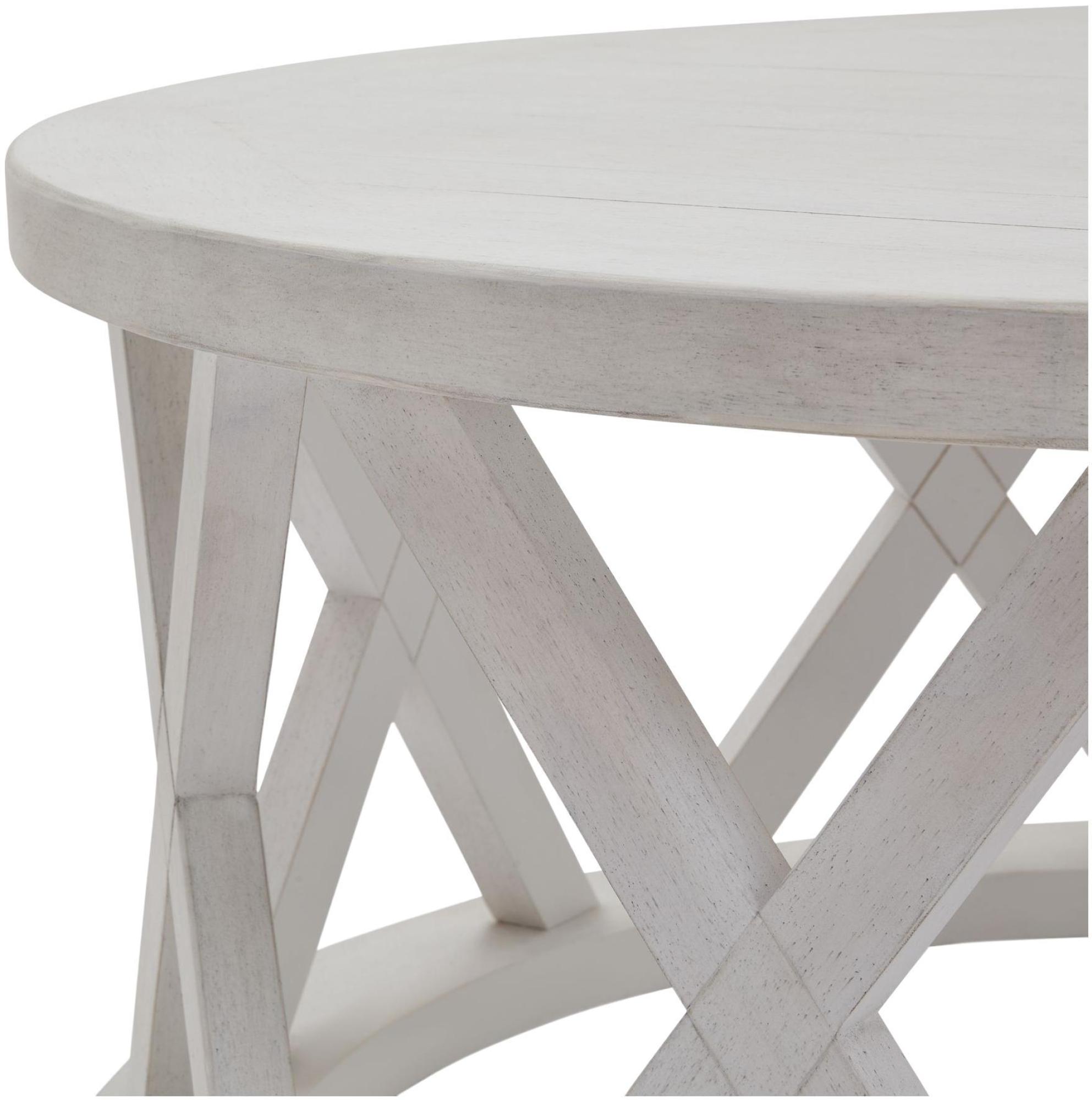 Product photograph of Hoopvol Plank White Round Coffee Table from Choice Furniture Superstore.