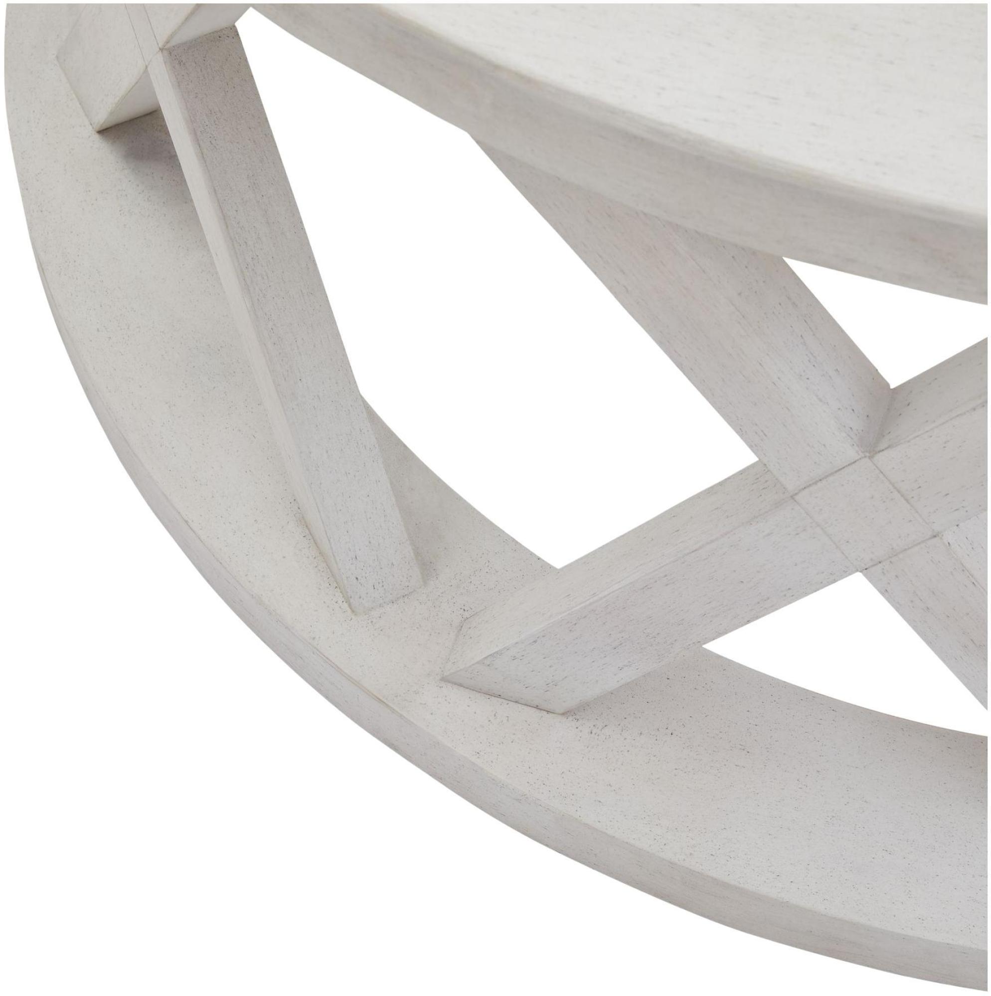 Product photograph of Hoopvol Plank White Round Coffee Table from Choice Furniture Superstore.