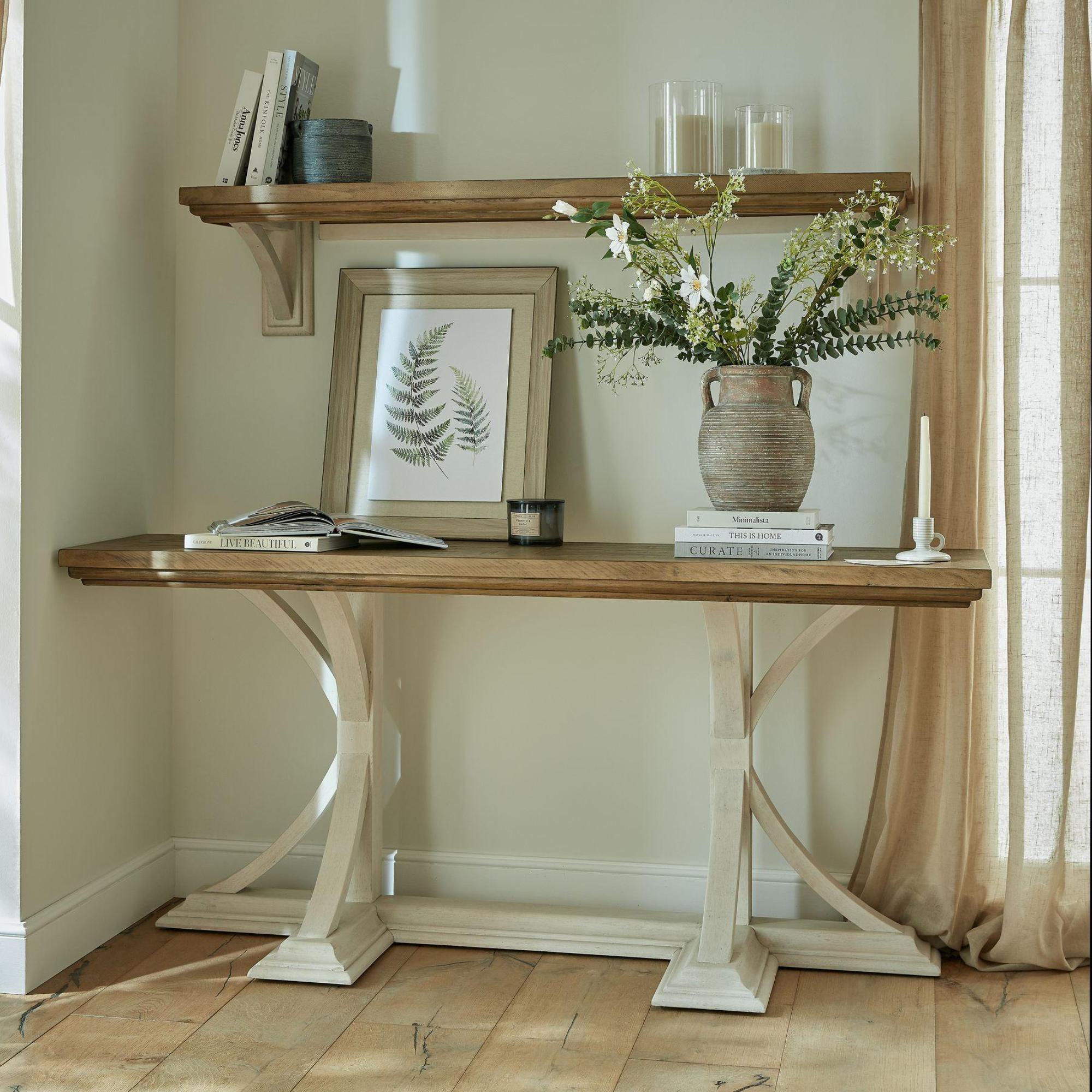 Product photograph of Luna White Console Table from Choice Furniture Superstore.