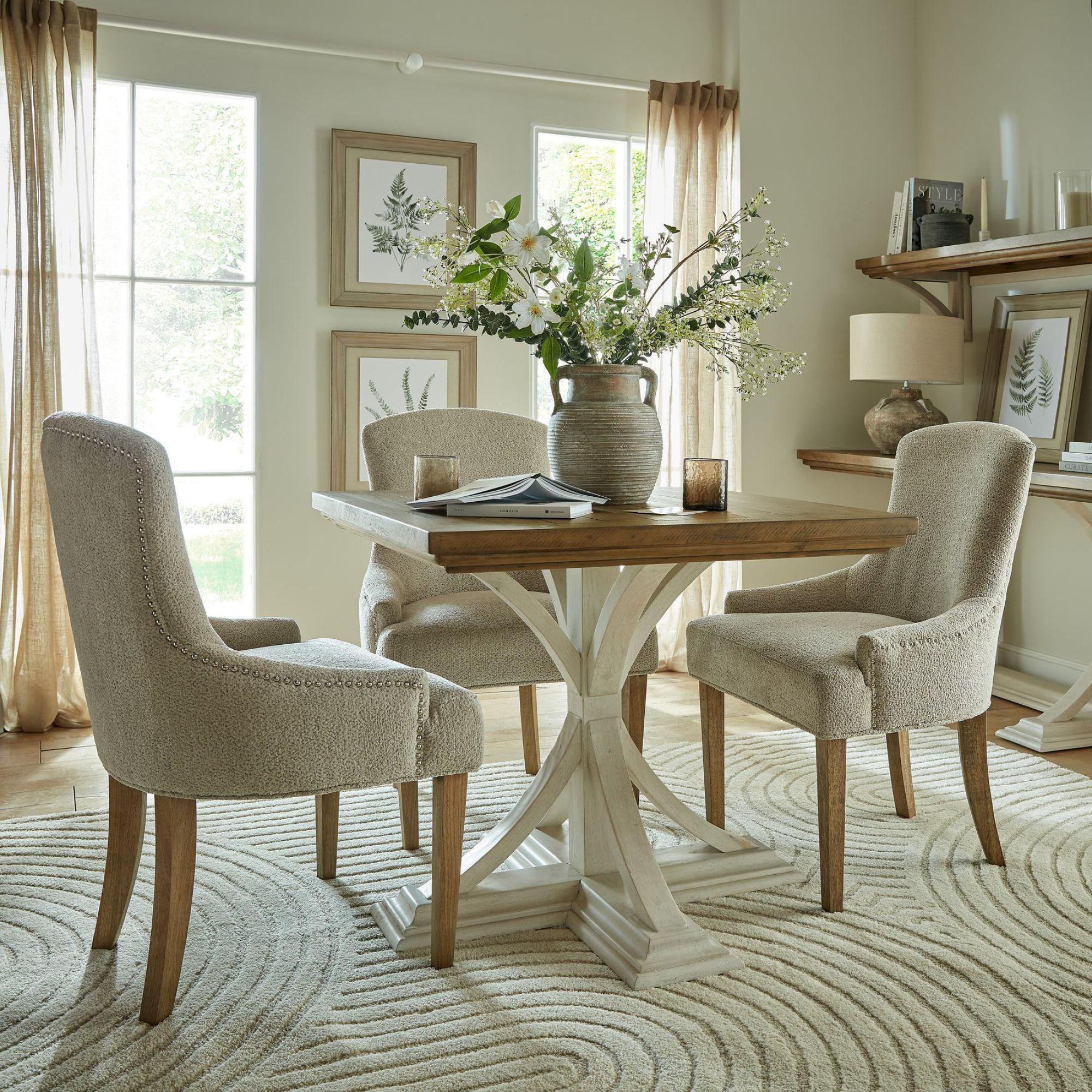 Product photograph of Luna White Square Dining Table from Choice Furniture Superstore.