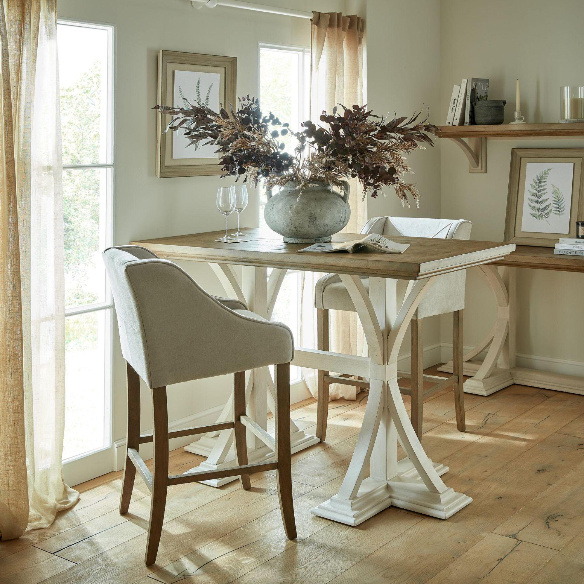 Product photograph of Luna White Rectangular Bar Table from Choice Furniture Superstore.