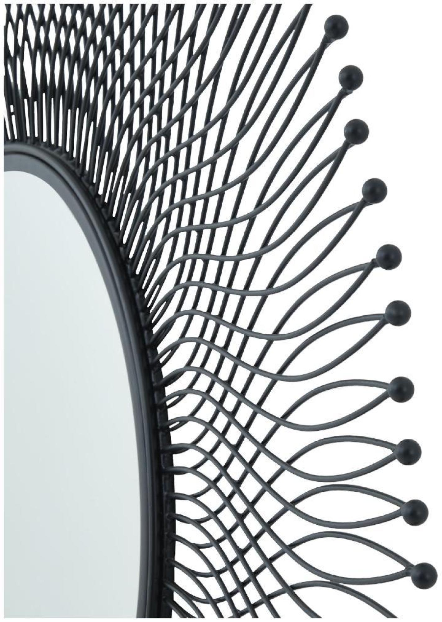 Product photograph of Ardee Black Metal Large Wire Mirror from Choice Furniture Superstore.