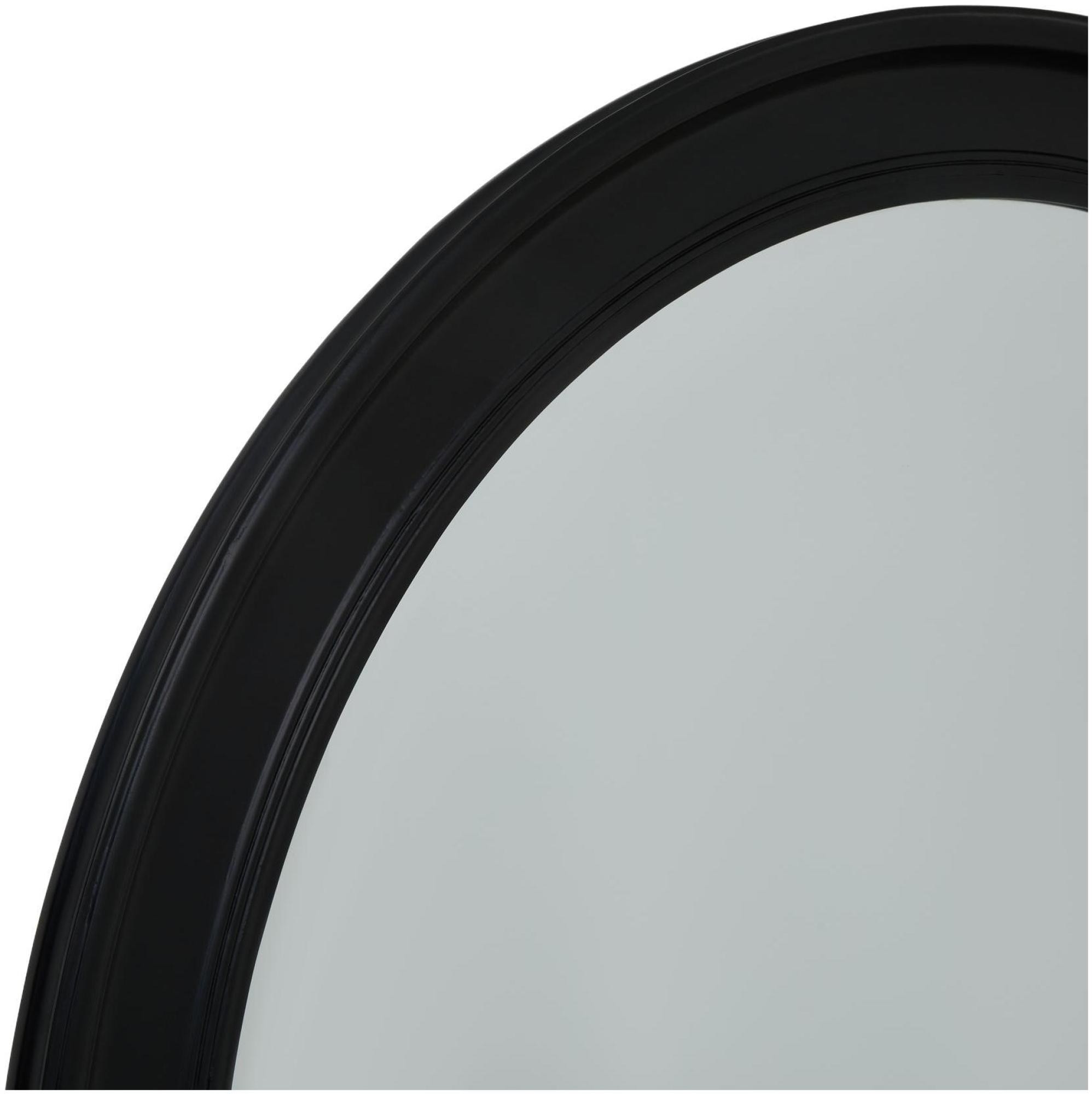 Product photograph of Black Mirrored Glass Round Framed Large Mirror from Choice Furniture Superstore.