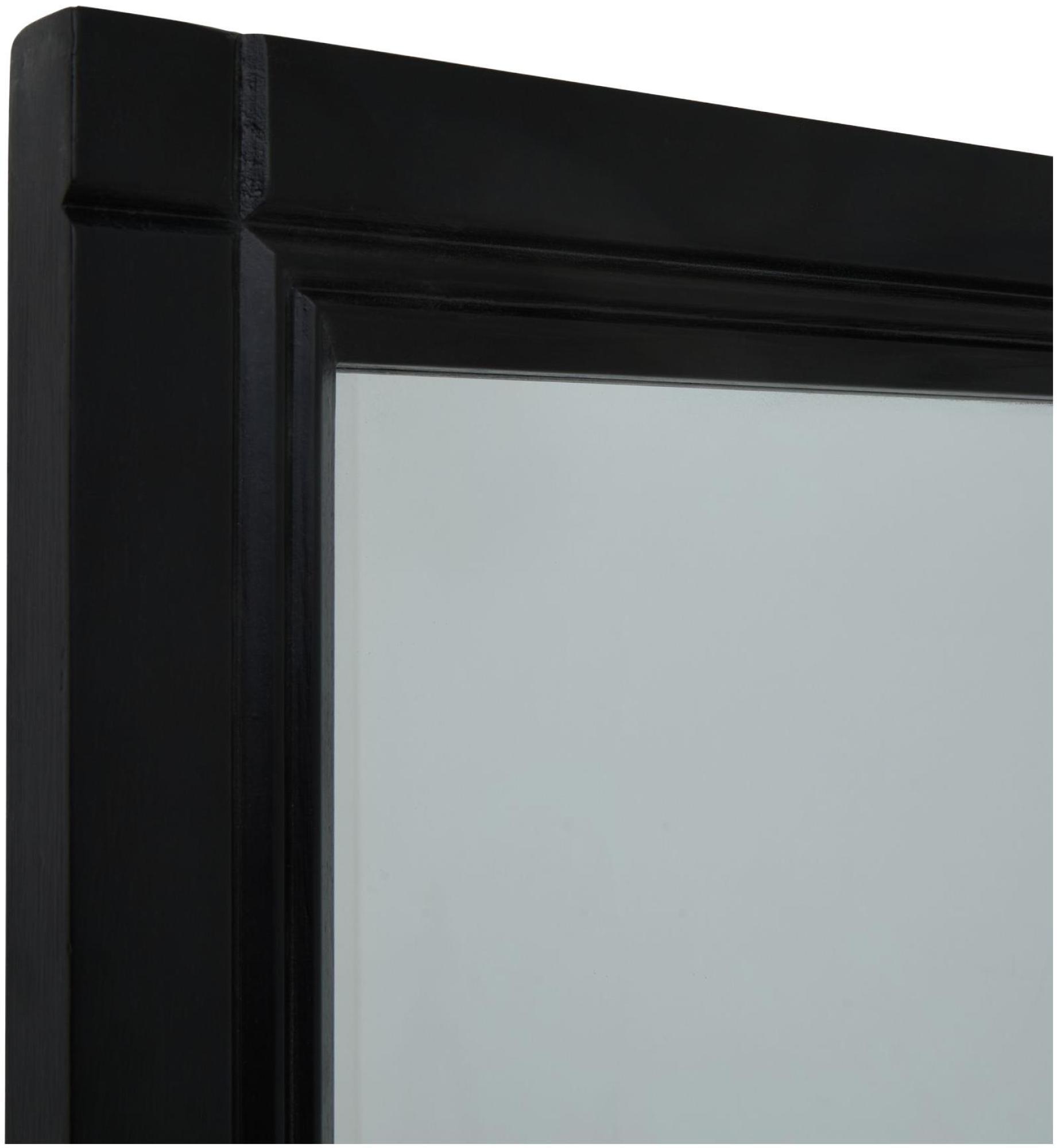 Product photograph of Black Wood Xl Window Mirror from Choice Furniture Superstore.