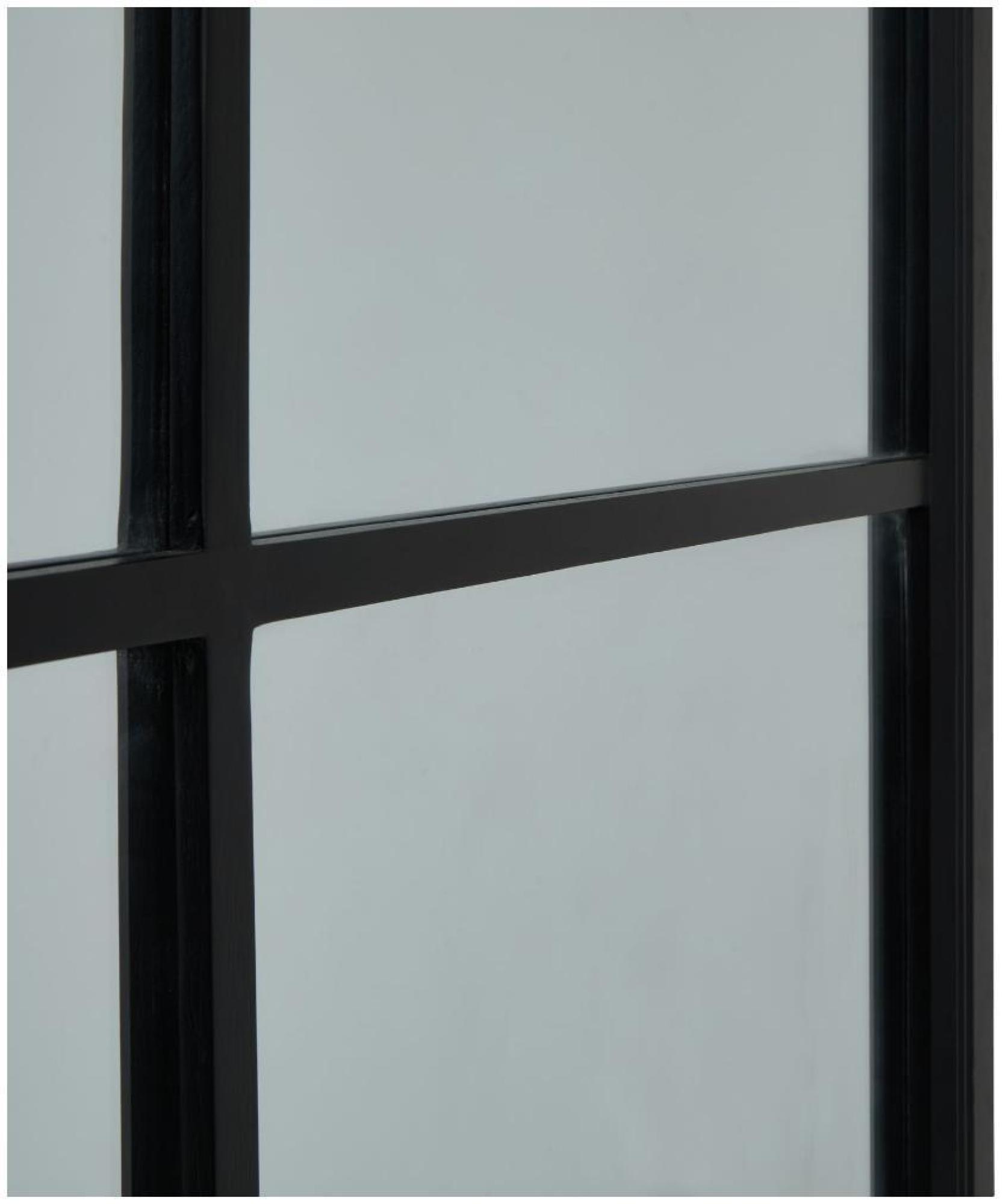 Product photograph of Black Wood Xl Window Mirror from Choice Furniture Superstore.