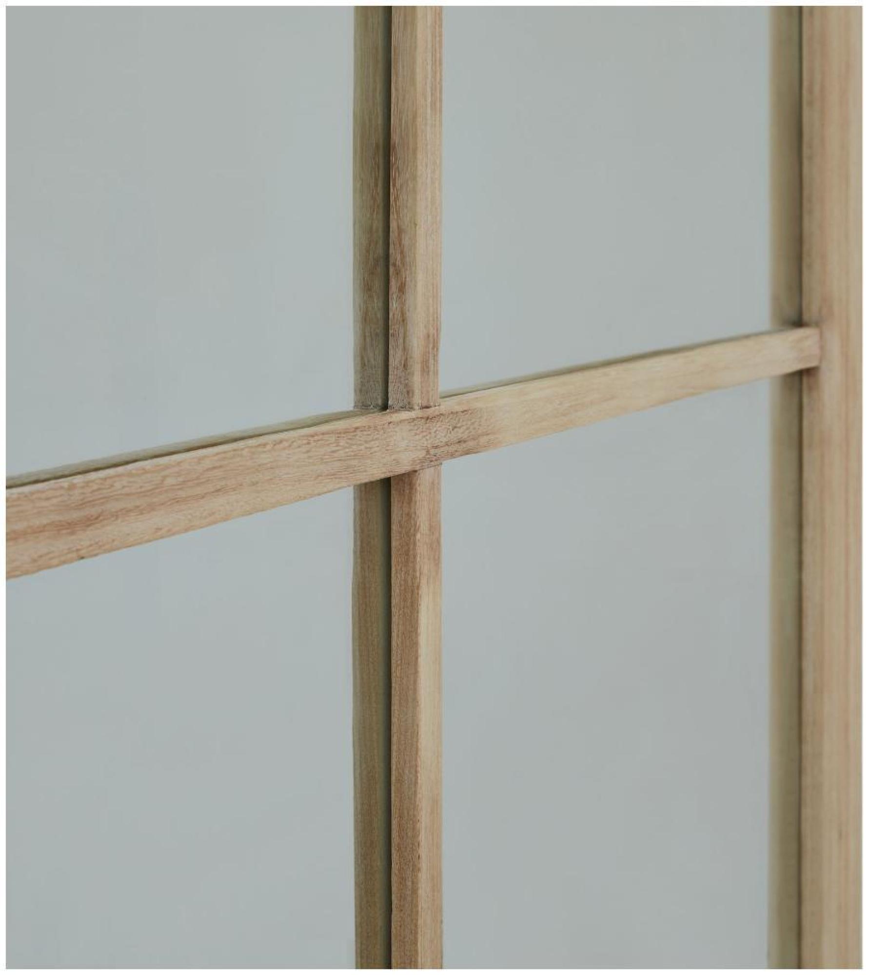 Product photograph of Brown Wood Xl Window Mirror from Choice Furniture Superstore.