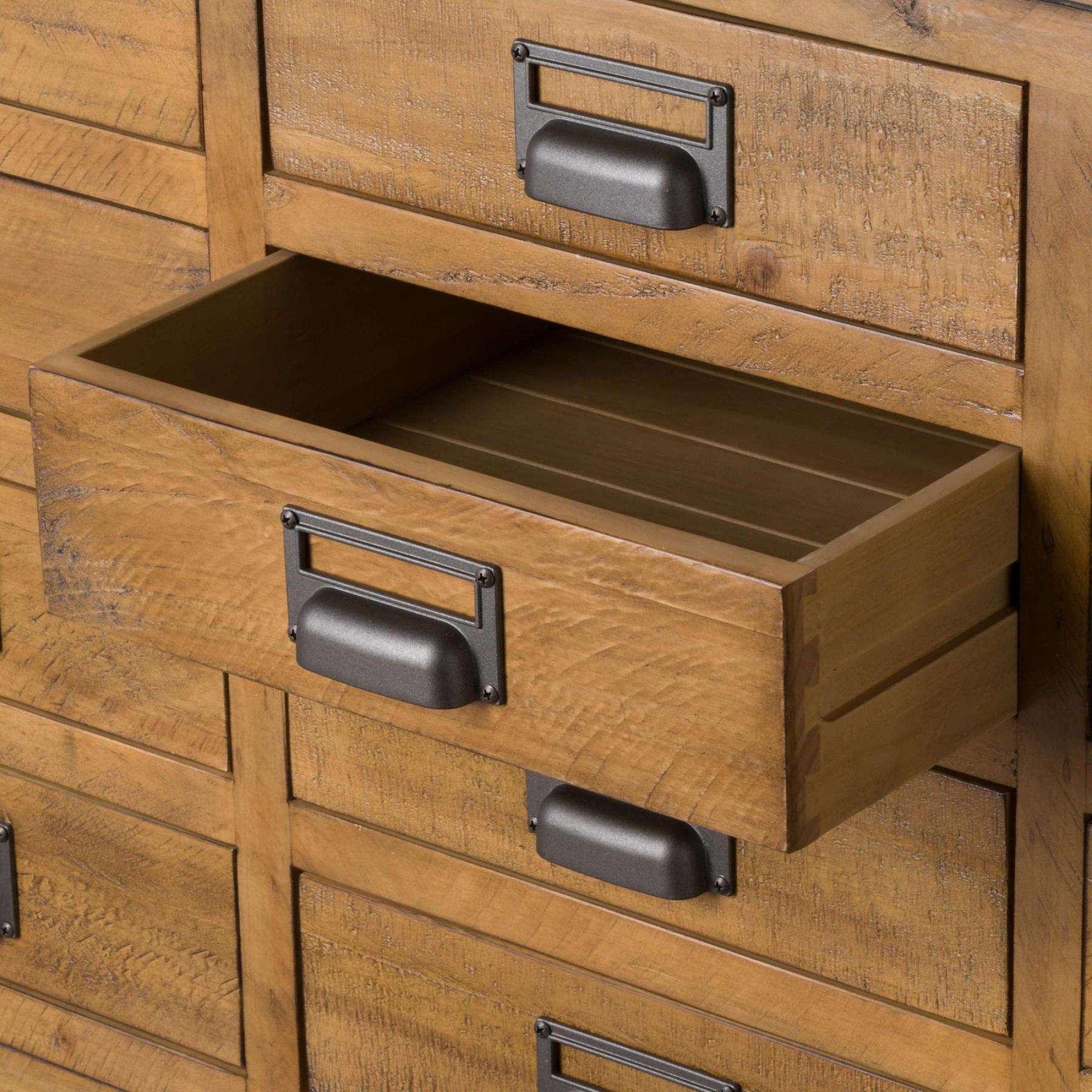 Product photograph of Draftsman Collection Wooden 20 Drawer Merchant Chest from Choice Furniture Superstore.