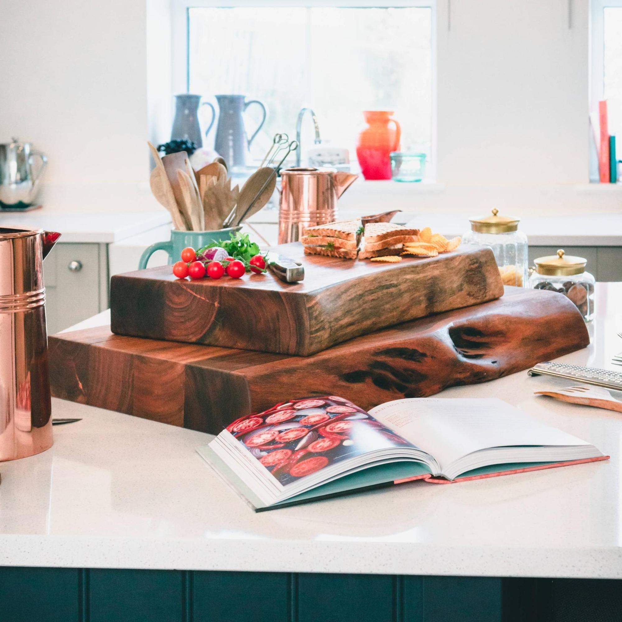 Product photograph of Live Edge Acacia Wood Pyman Chopping Board from Choice Furniture Superstore.