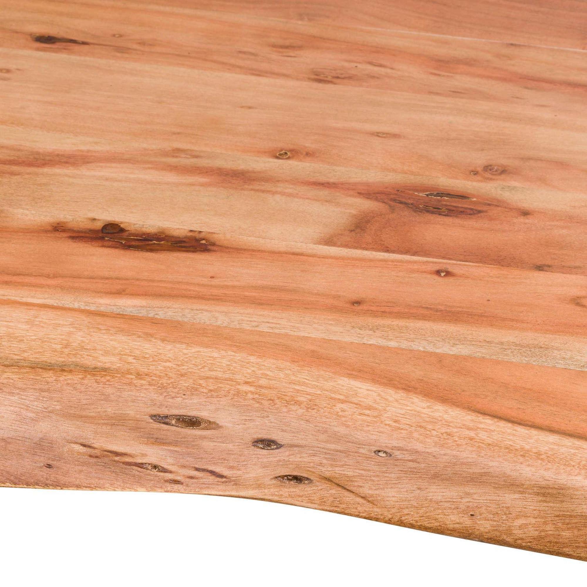 Product photograph of Live Edge Acacia Wood Square Dining Table - 2 Seater from Choice Furniture Superstore.