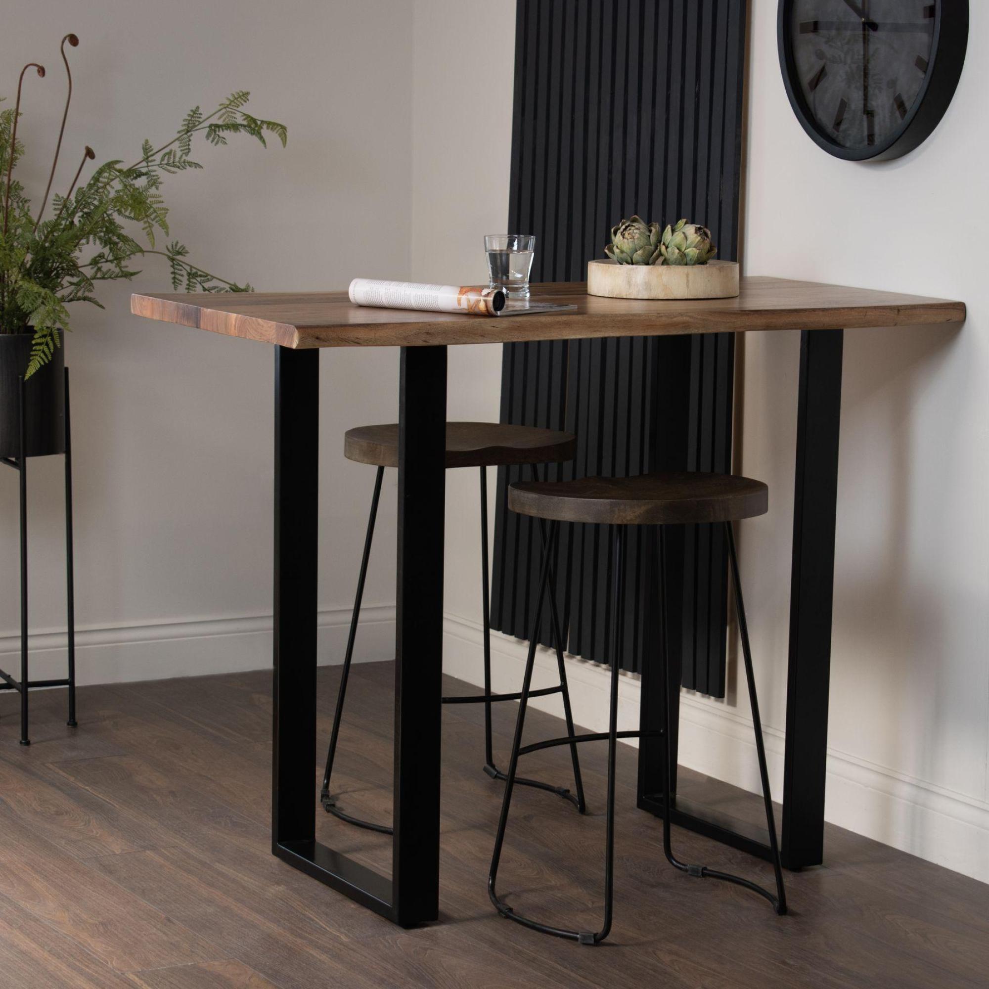Product photograph of Live Edge Acacia Wood Bar Table from Choice Furniture Superstore.