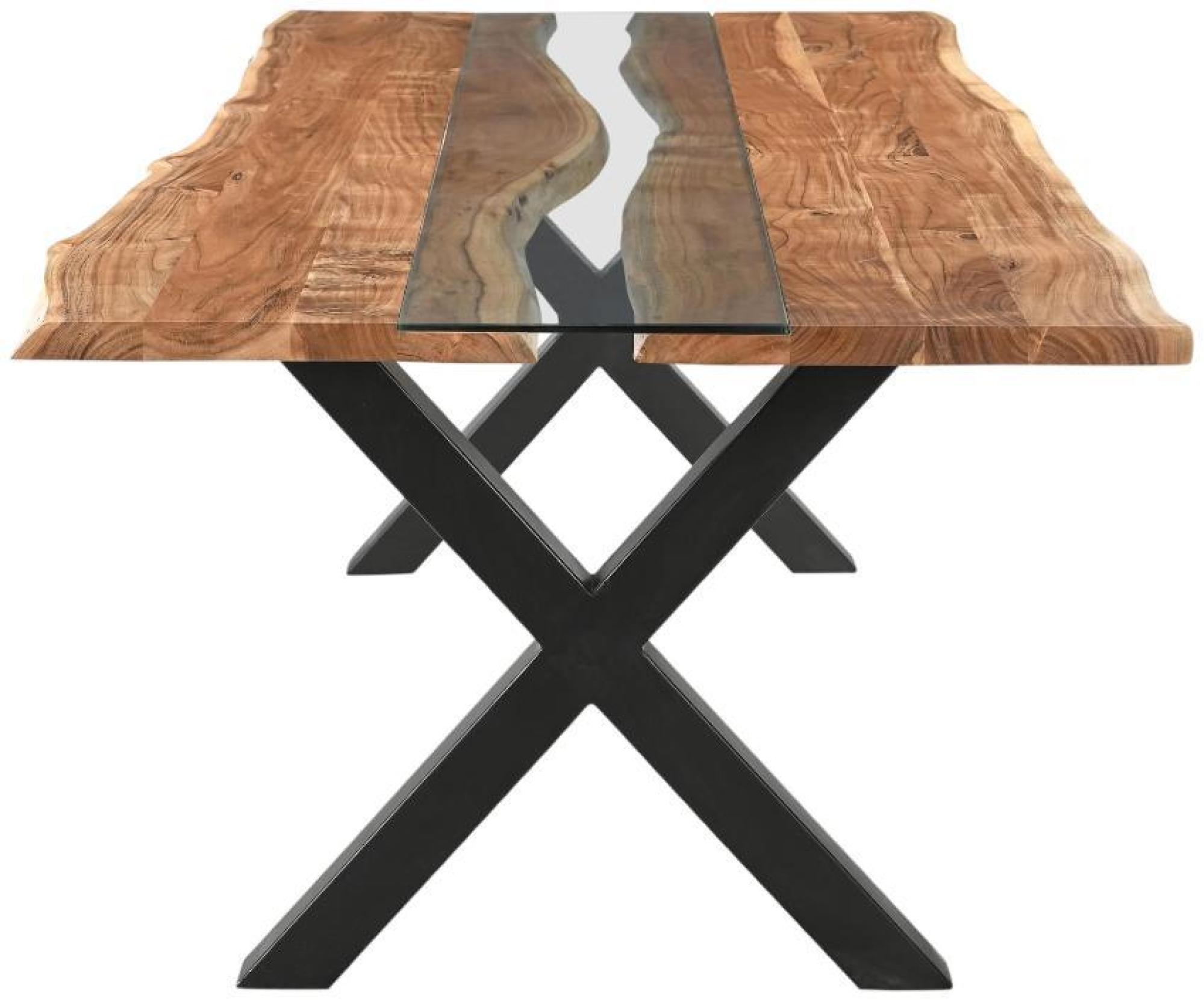 Product photograph of Live Edge Acacia Wood River Dining Table - 8 Seater from Choice Furniture Superstore.