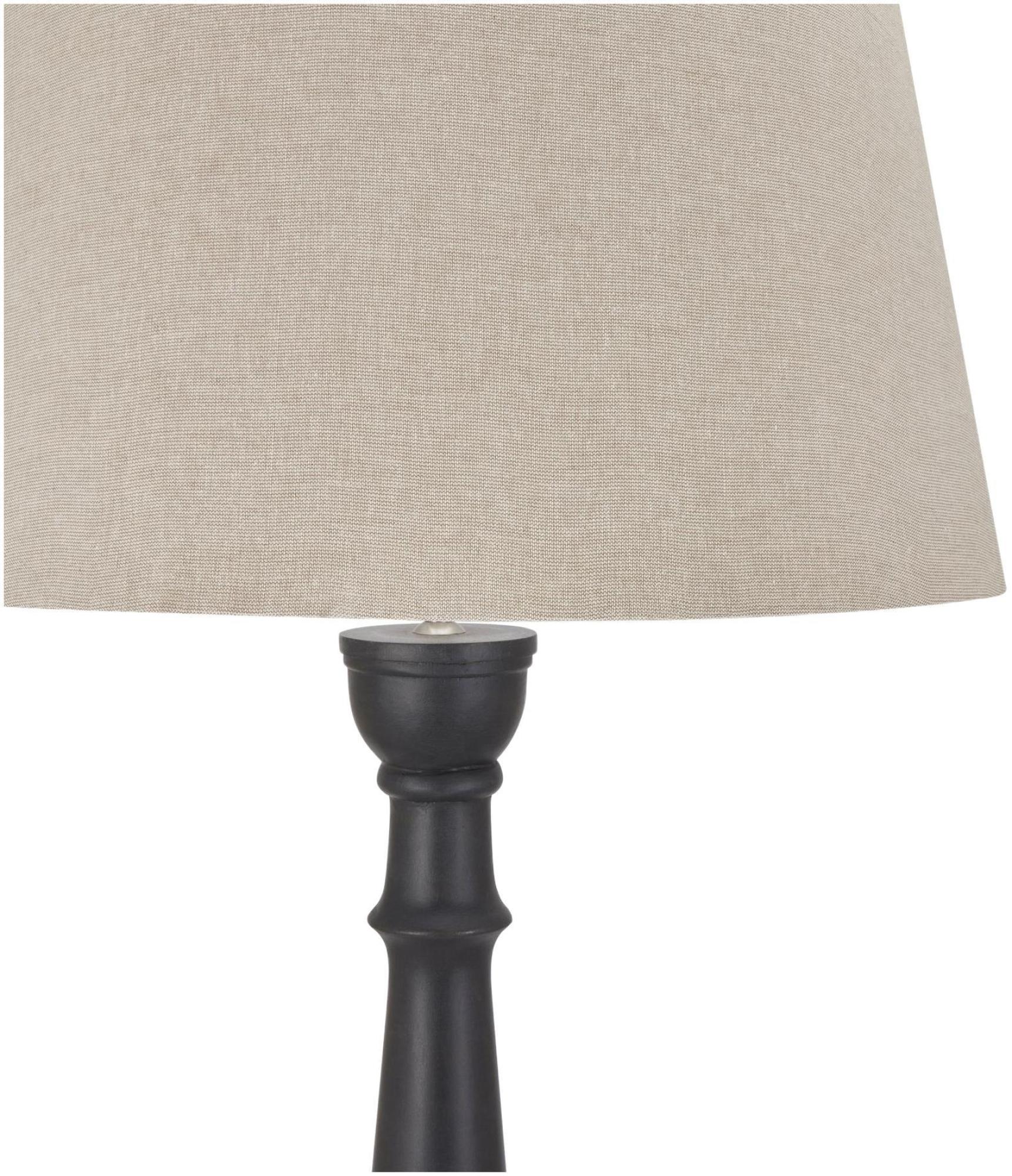 Product photograph of Delaney Wood Droplet Floor Lamp With Linen Shade from Choice Furniture Superstore.