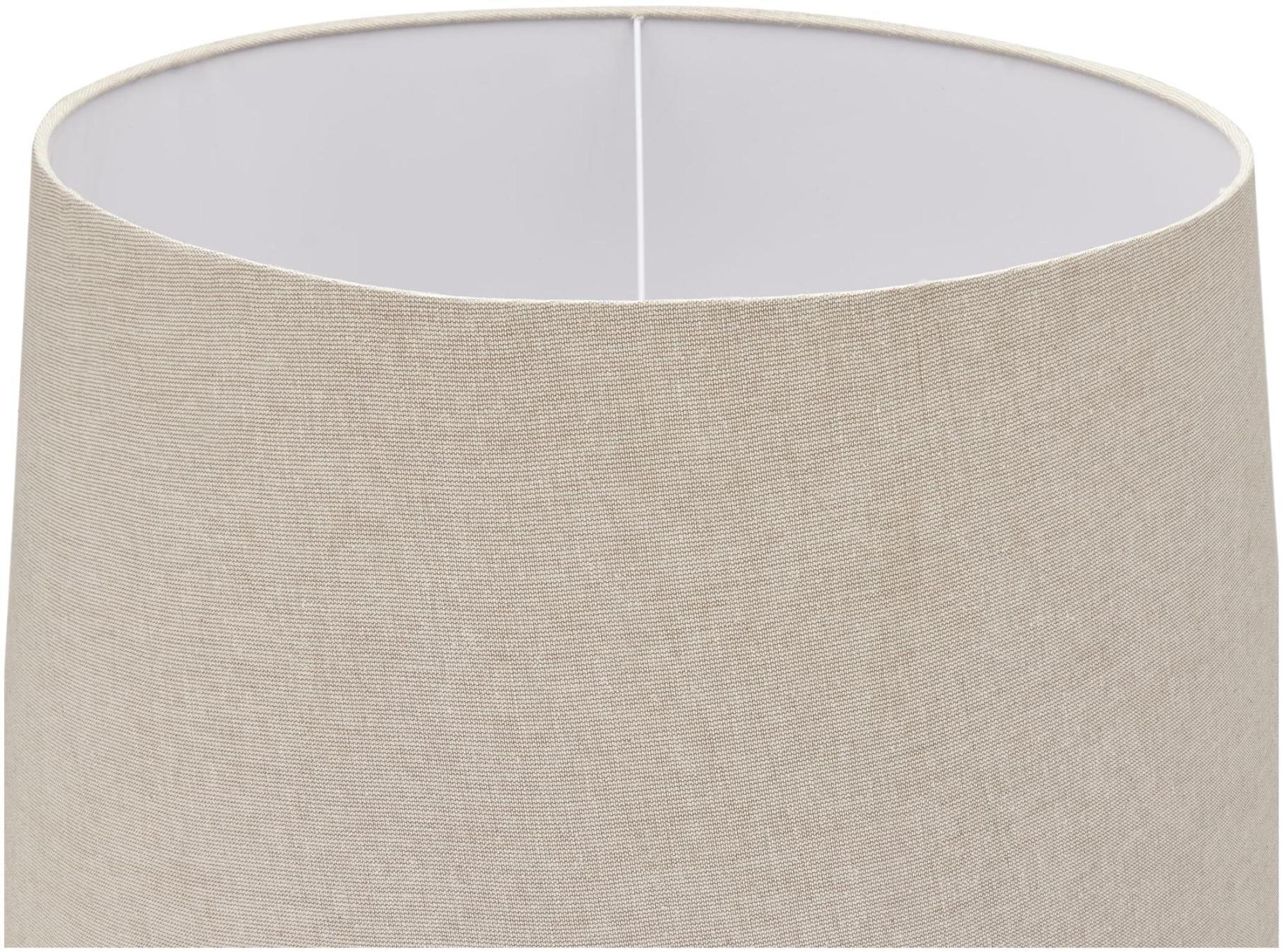 Product photograph of Delaney Wood Droplet Floor Lamp With Linen Shade from Choice Furniture Superstore.